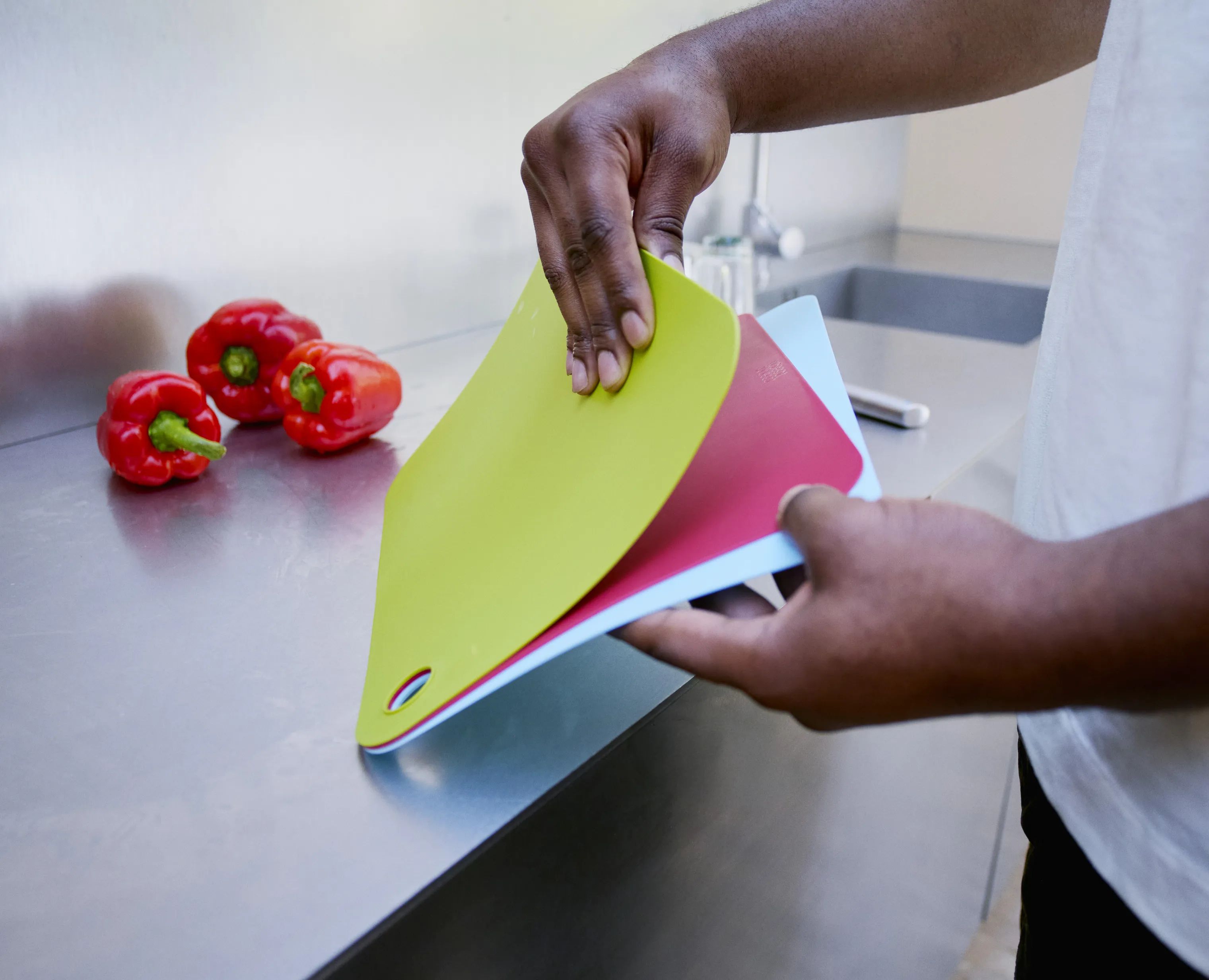 Joseph Joseph Skærebrætter Pop Skærebrætsæt 3 stk. - B 24 x D 37 cm i B24 x L37 cm, 3