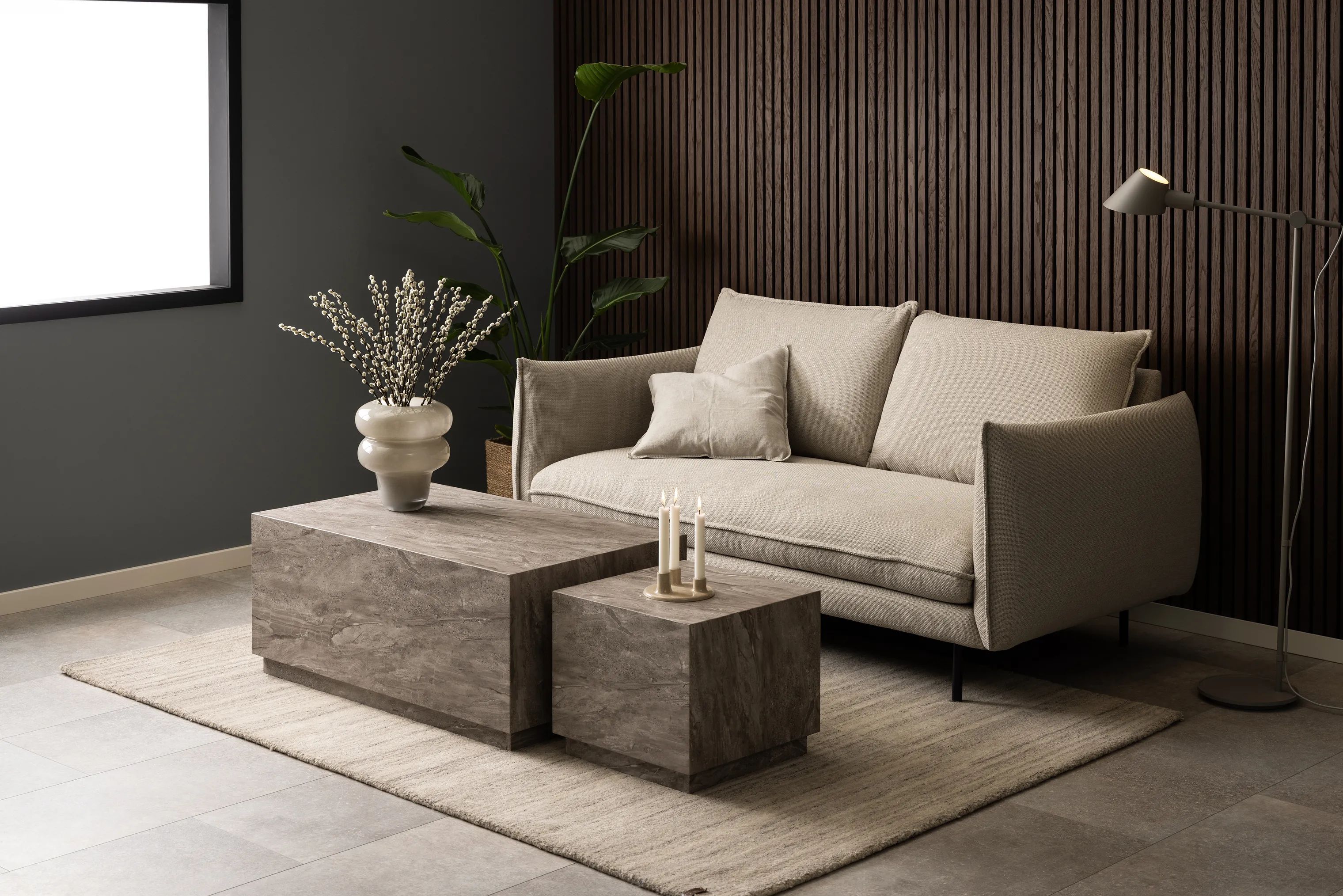 CASA Living Sofaborde Dice Sofabord - 2 stk. i grå, 2