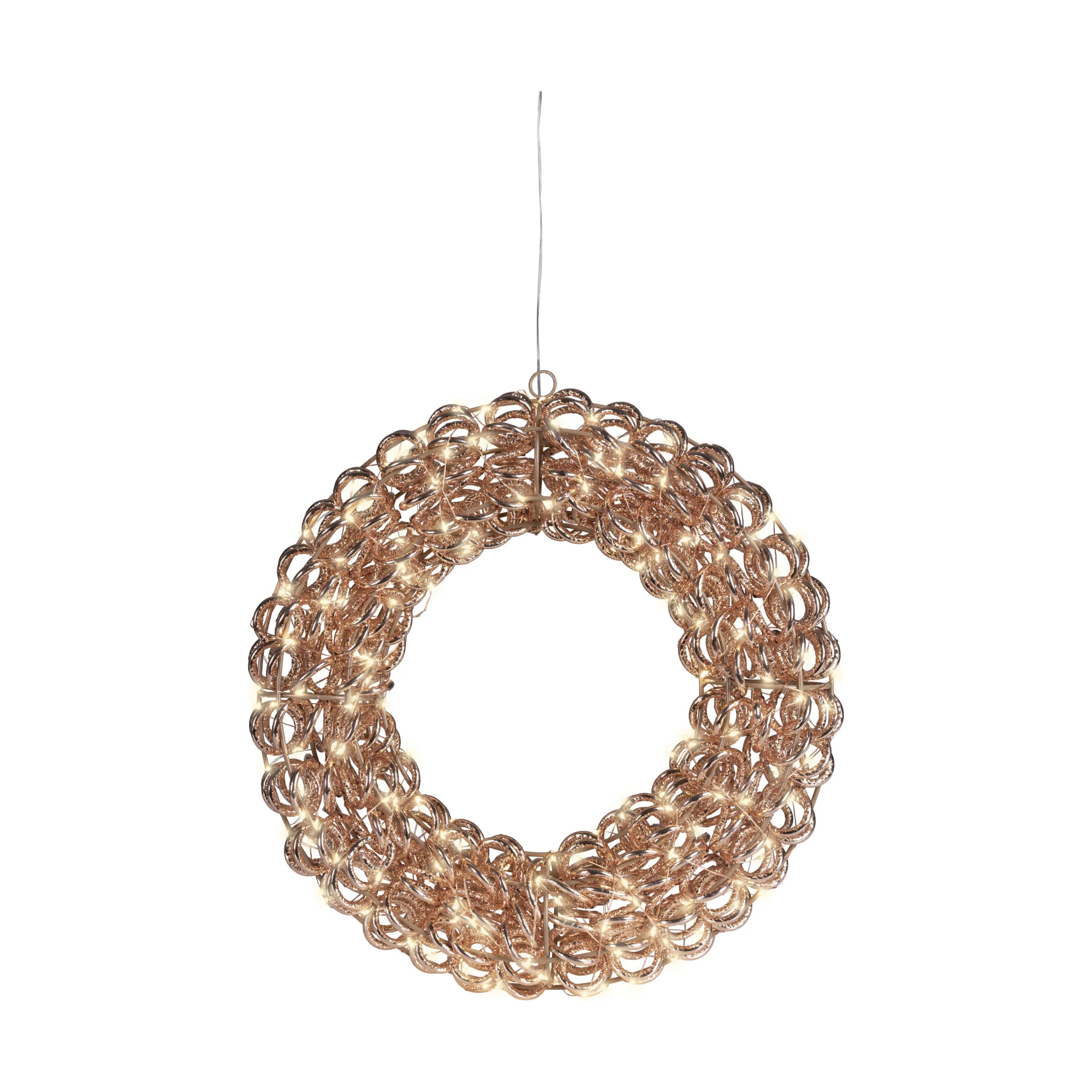 Casa Christmas Øvrigt julepynt LED Krans i Rosegold, 38 cm, 1