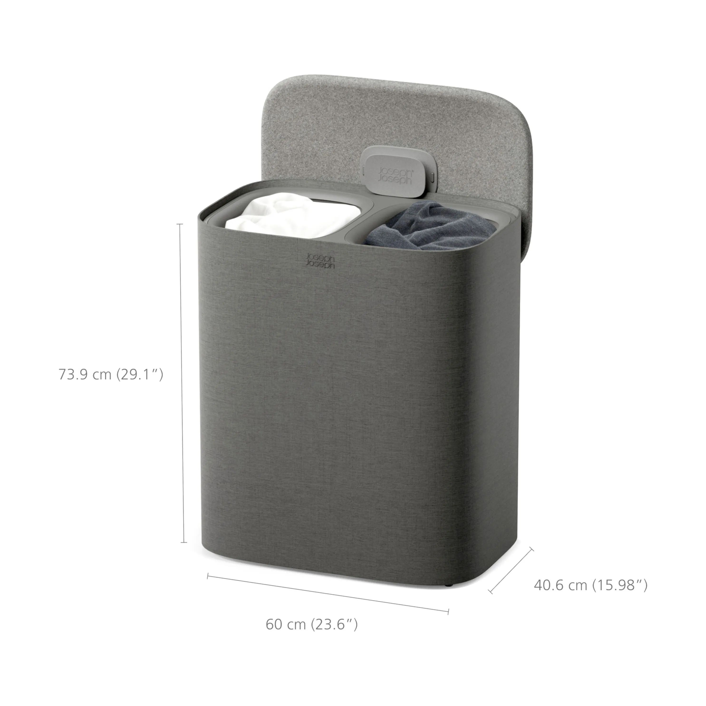 Joseph Joseph Vasketøjskurve Tota Vaskekurv i Forest Grey, 90 L, 4
