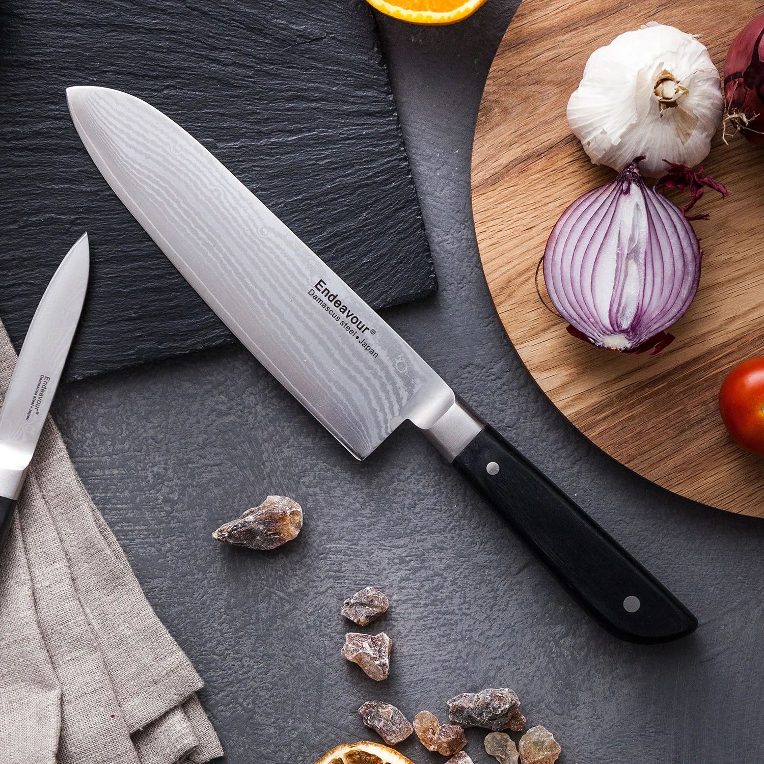 Endeavour Santokuknive Santokukniv i sort, 4