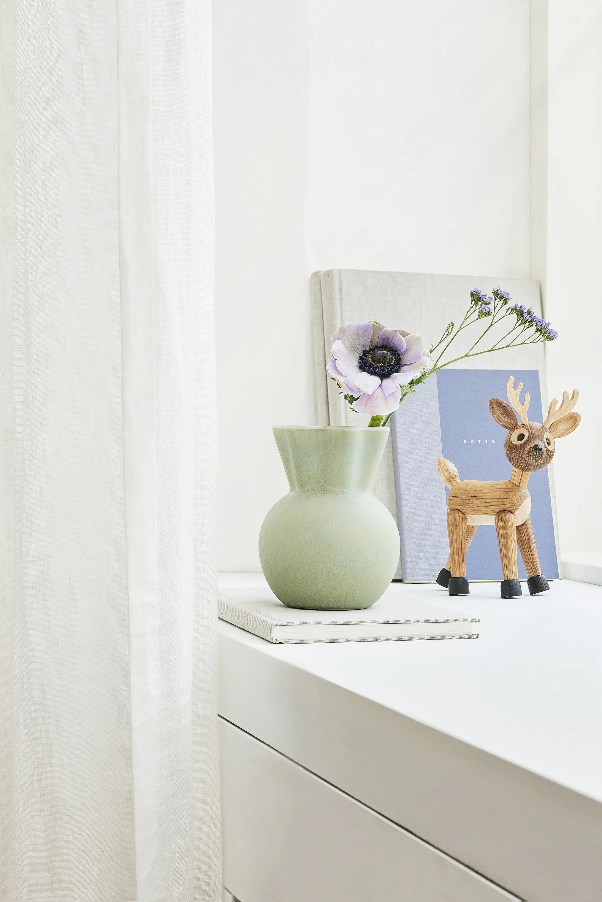 Spring Copenhagen Vaser Svungen Top Vase i Lys grøn, 14 cm, 2