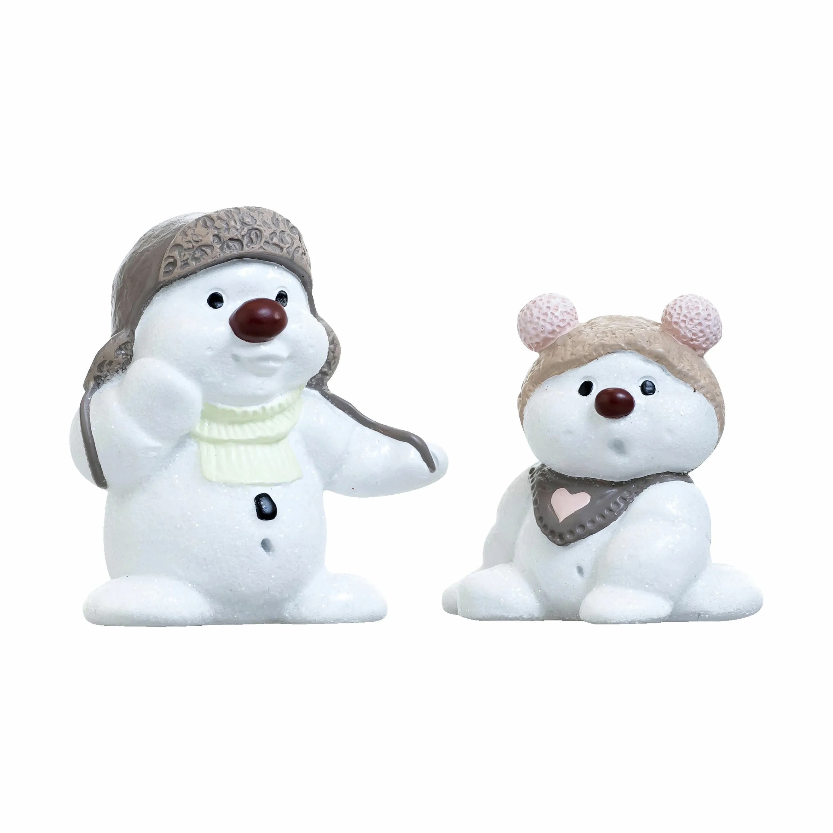 Klarborg Julefigurer Snemænd 2016 - Ejlif & Effi i Hvid, 6 cm, 1
