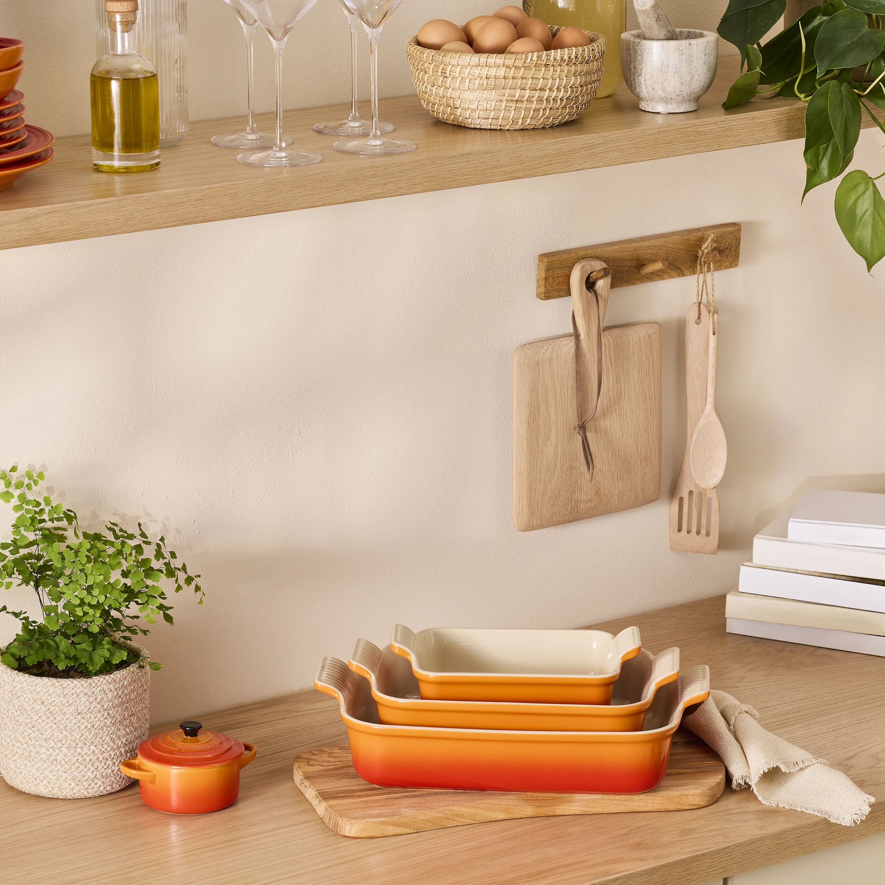 Le Creuset Ovnfaste fade Heritage Ovnfast Fad i Volcanic, B20 x L32 cm, 2