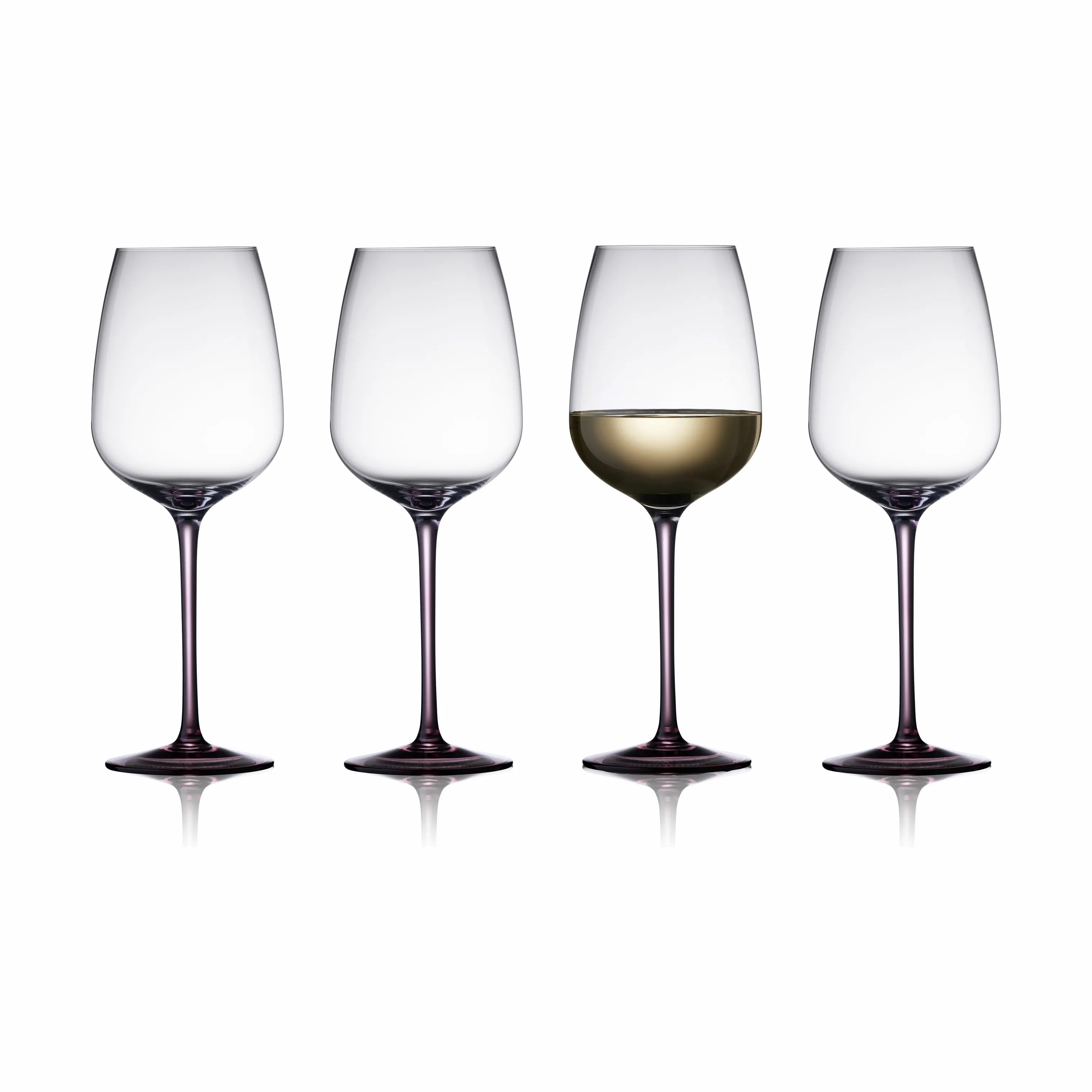 Lyngby Glas Hvidvinsglas Vienna Vinglas - 4 stk. i lilla, 1