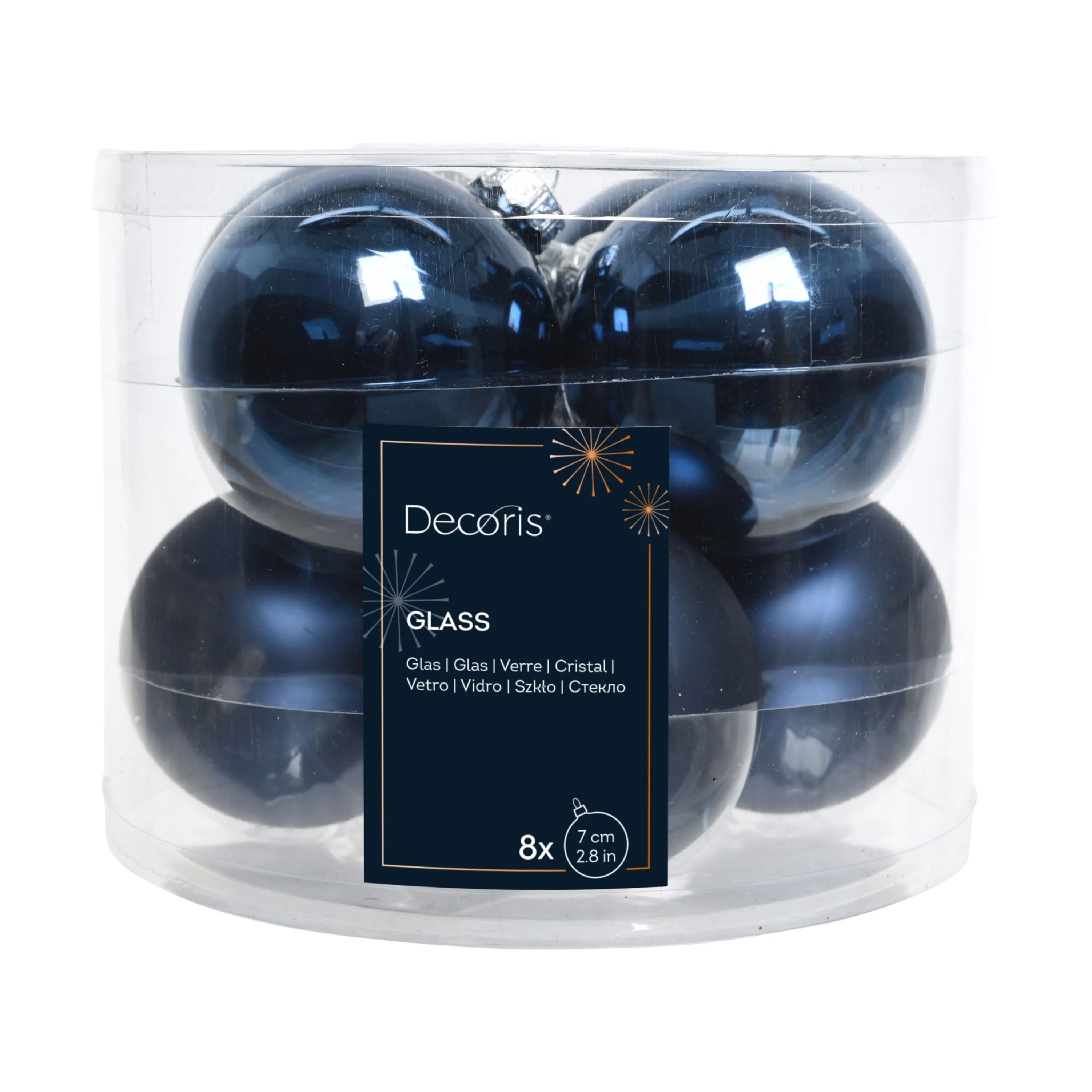Casa Christmas Julekugler Julekugle - 8 stk. i Night blue, 2