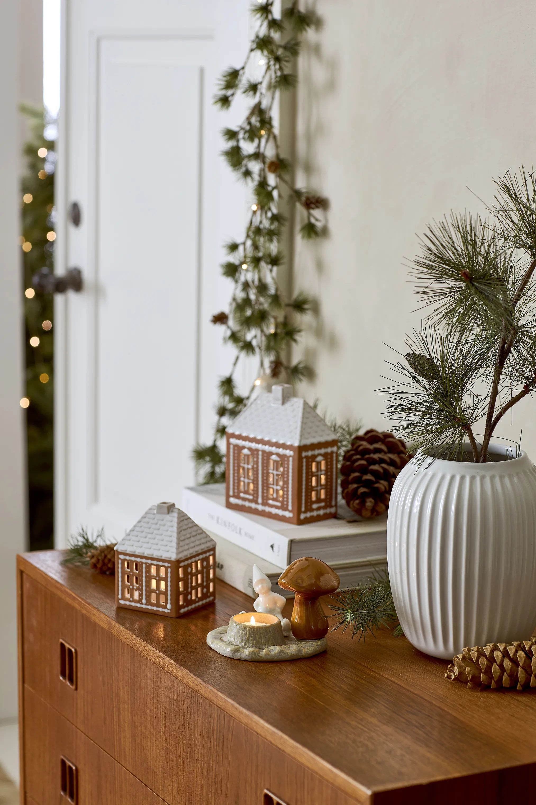 Kähler Fyrfadsstage Christmas Tales Fyrfadsstage - Julelys i Hvid, 2