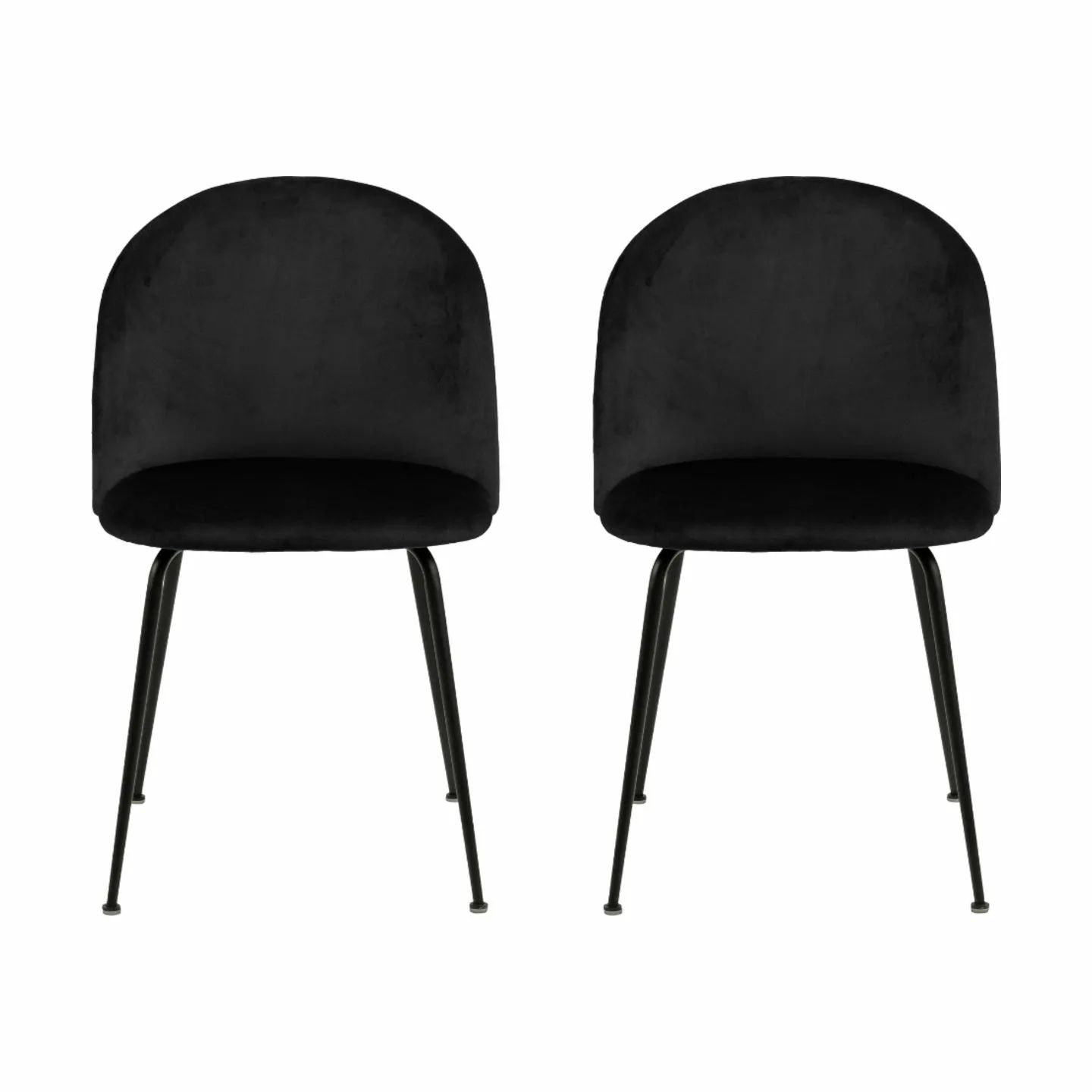 CASA Living Spisebordsstole Louise Spisebordsstol - 2 stk. i sort, 1
