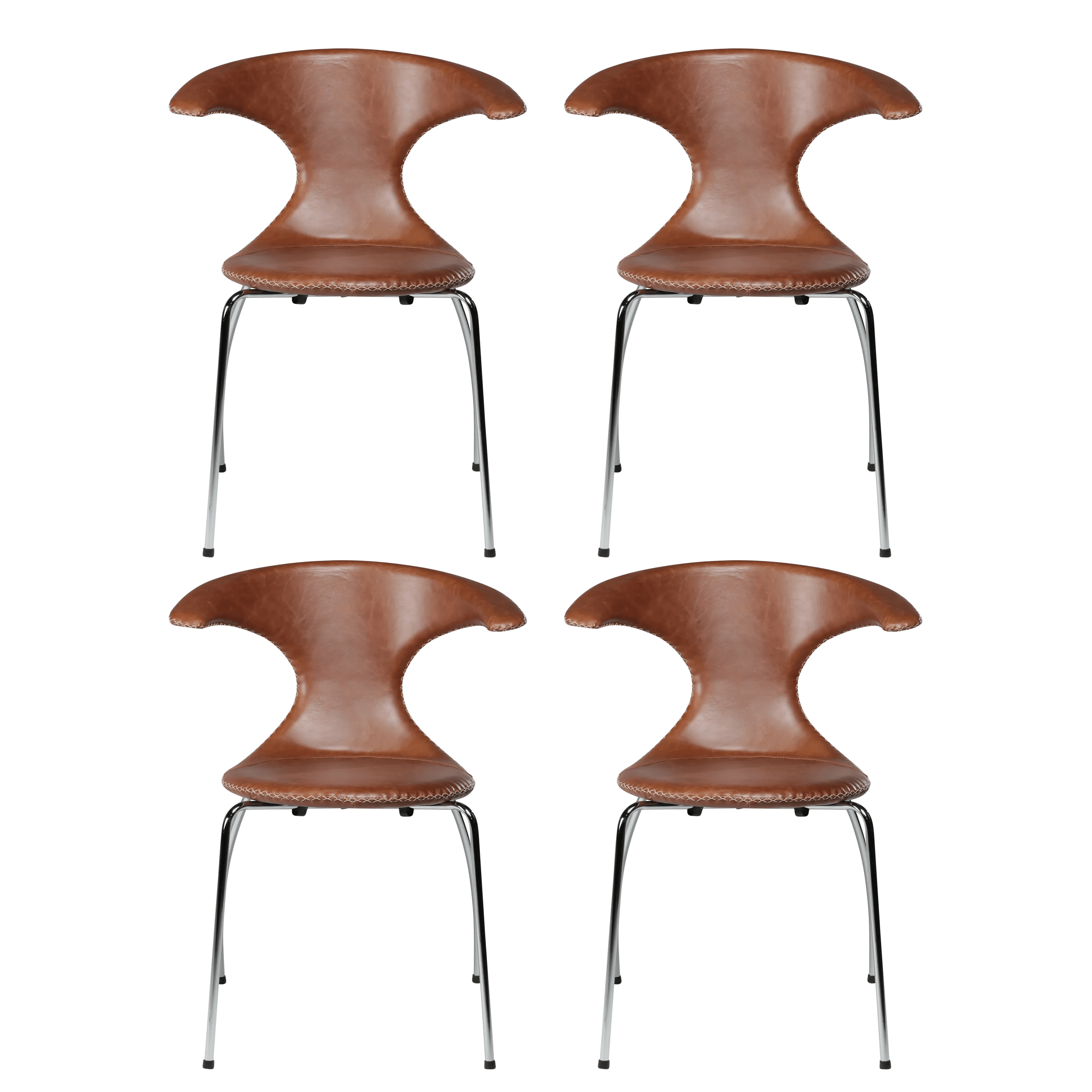Dan-Form Spisebordsstole Flair Spisebordsstol - 4 stk. i brun, 1