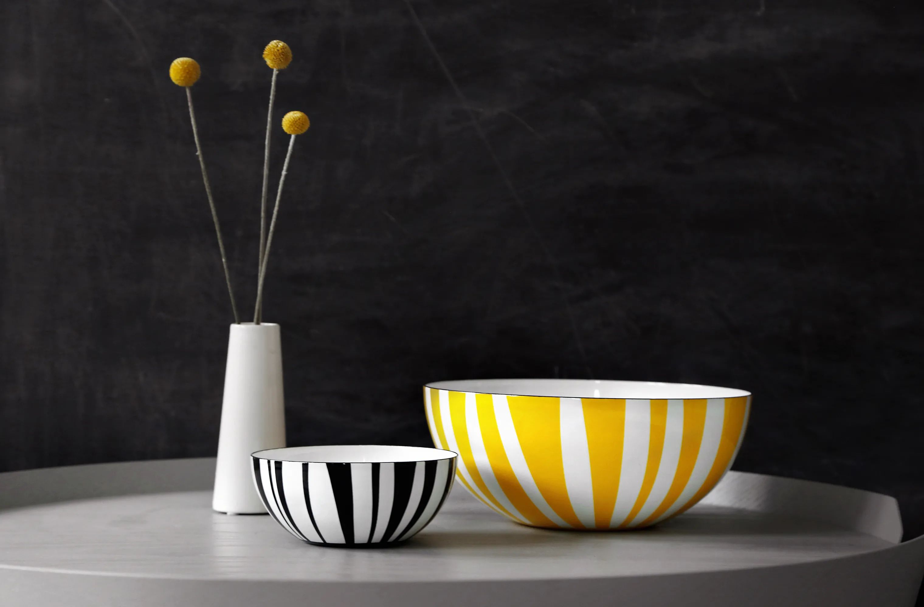 Cathrineholm Serveringsskåle Stripes Skål i Gul, 20 cm, 3