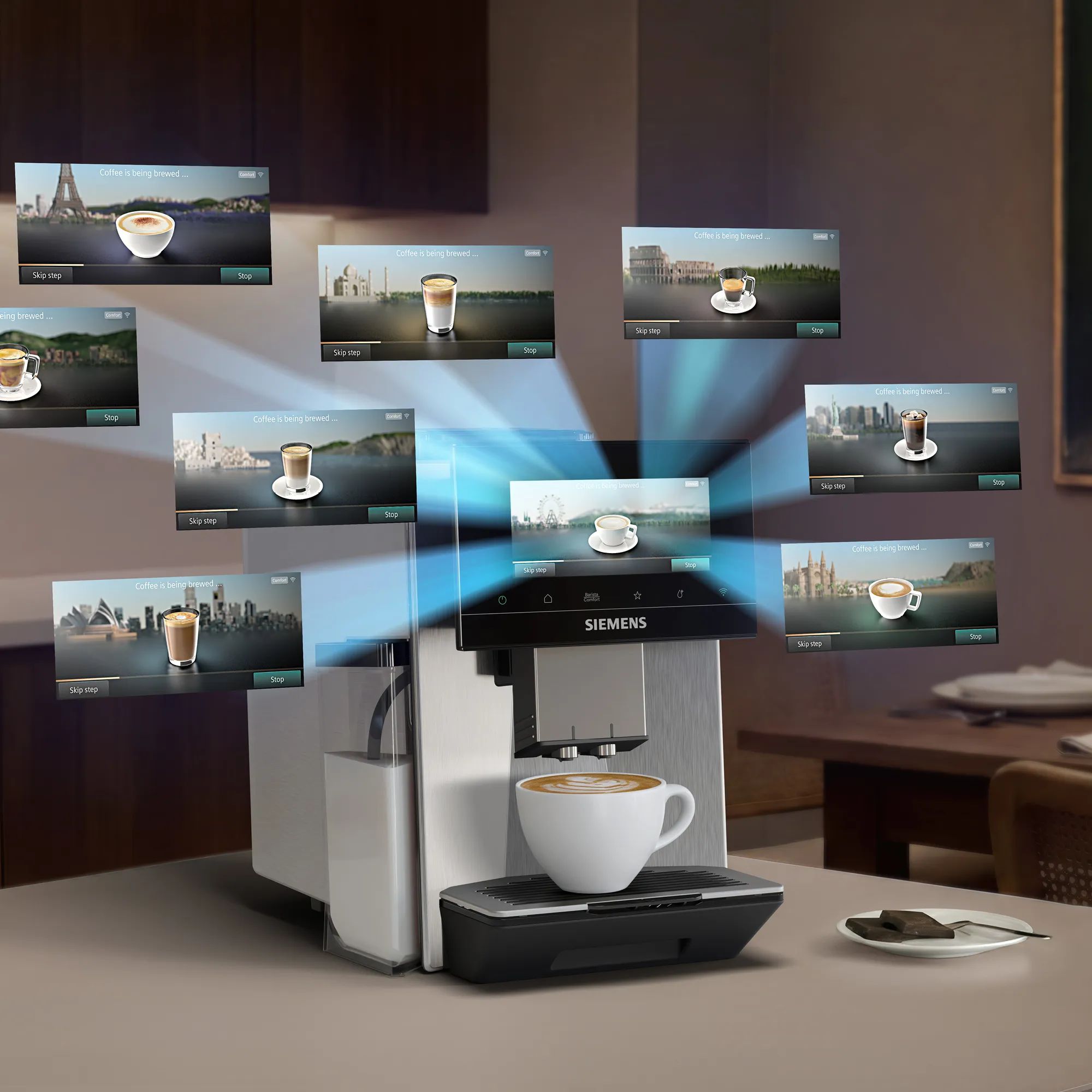 Siemens Espressomaskiner EQ900 iAroma Espressomaskine TQ925E03 i Grå, 6