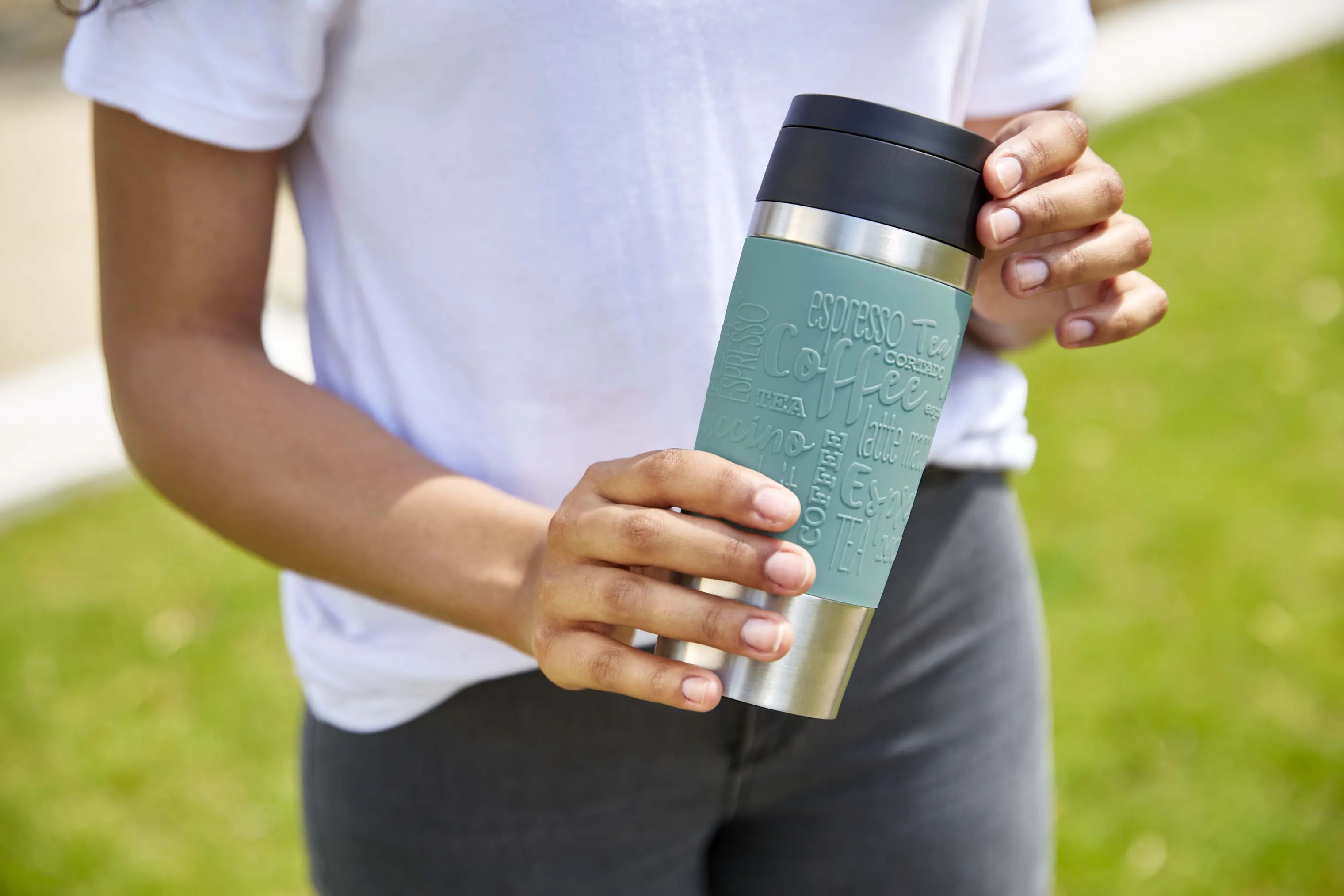 Emsa To go kopper To Go To-Go Classic Rejsekrus i Powder Green, 0.36 L, 5