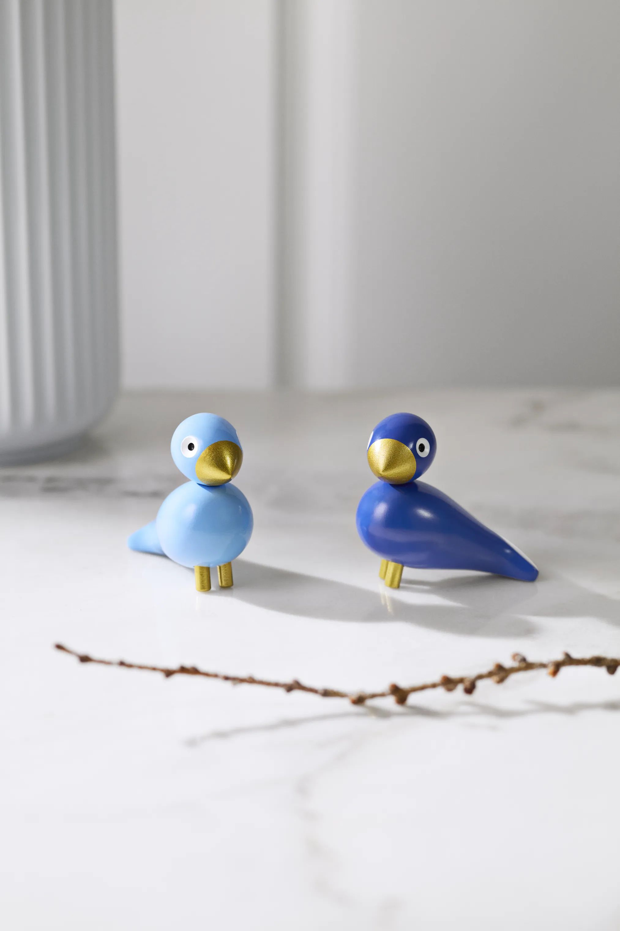 Kay Bojesen Dyrefigurer Birds Fugle 2026 -2 stk. i Blå/Lys Blå, 2