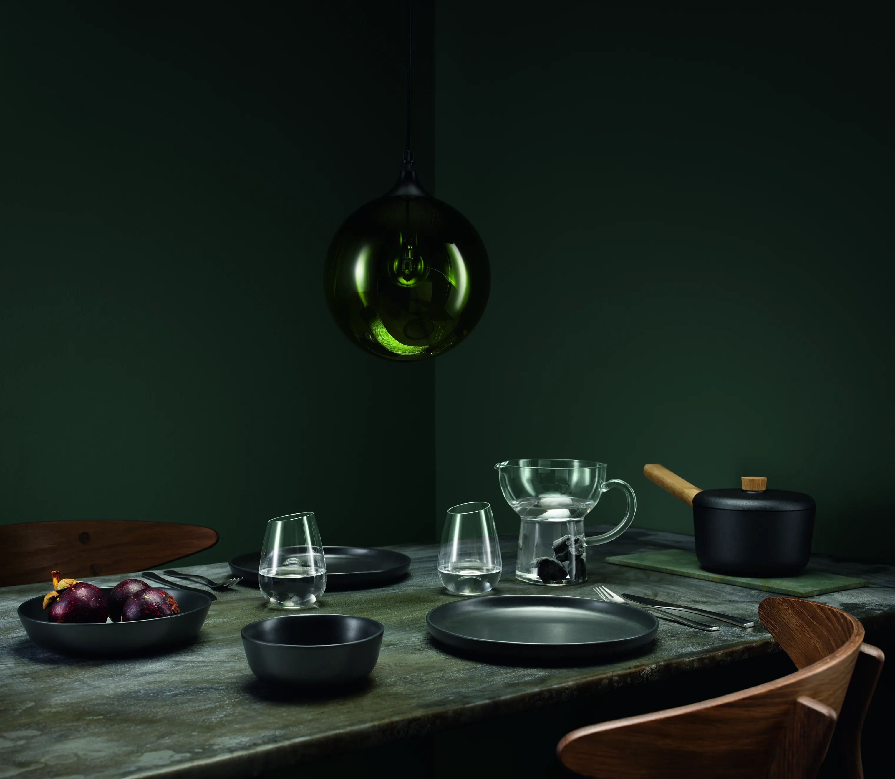 Eva Solo Middagstallerkener Nordic Kitchen Tallerken i Sort, 25 cm, 2