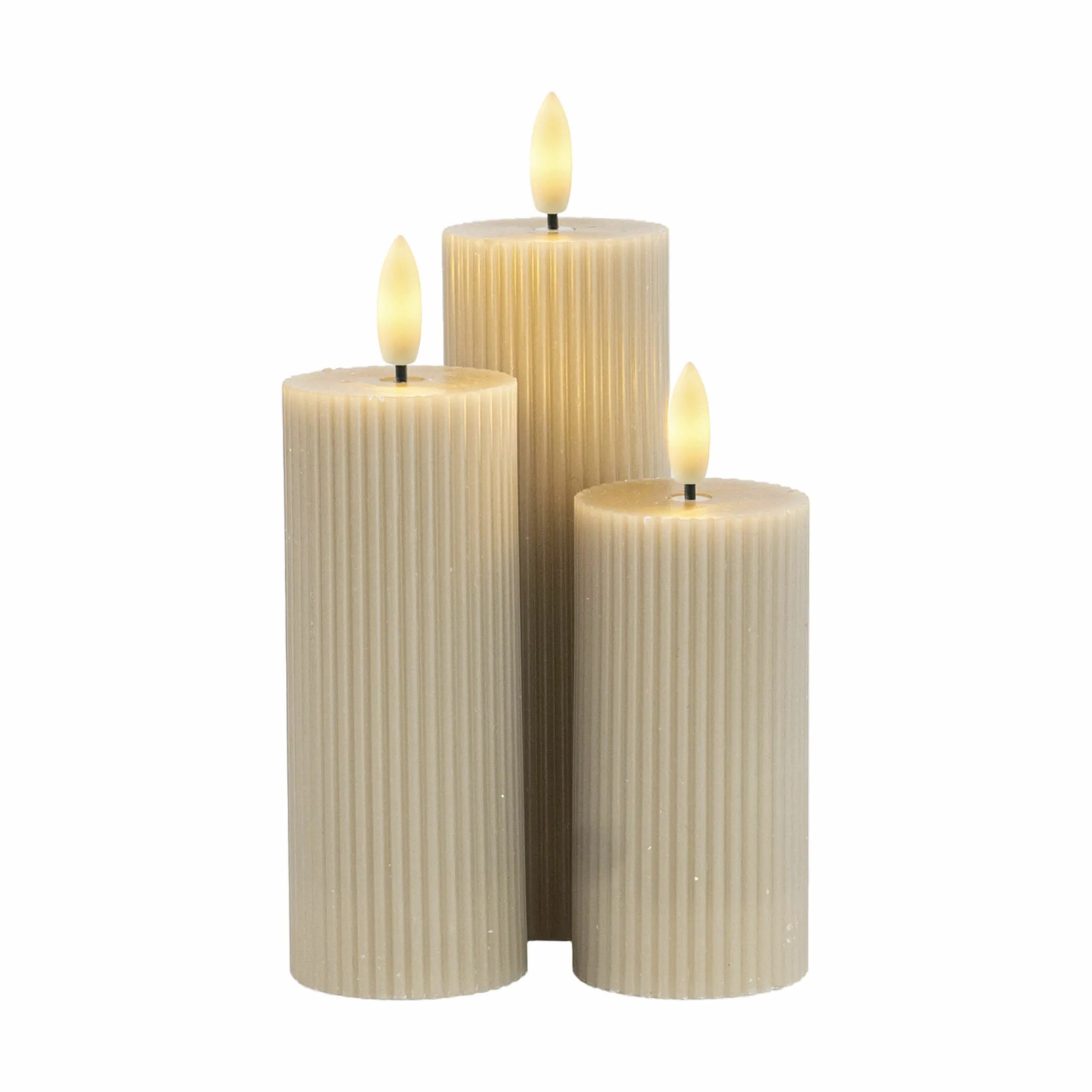 Sirius LED-lys Smilla Genopladelige LED Bloklys - 3 stk. i Grå, 5 cm, 1