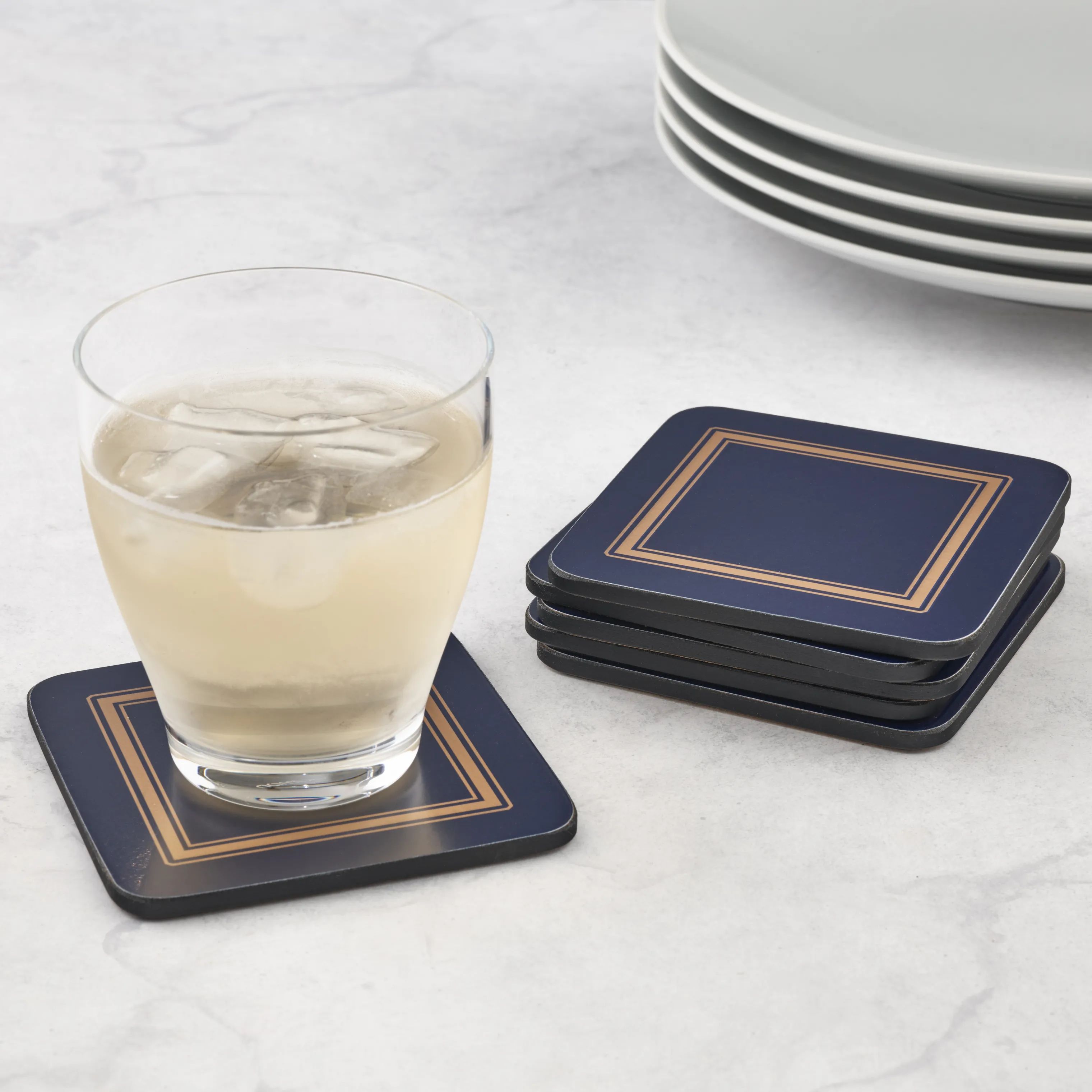 Pimpernel Glasbrikker og coasters Pimpernel Glasbrikker - 6 stk. i Blå/guld, 2