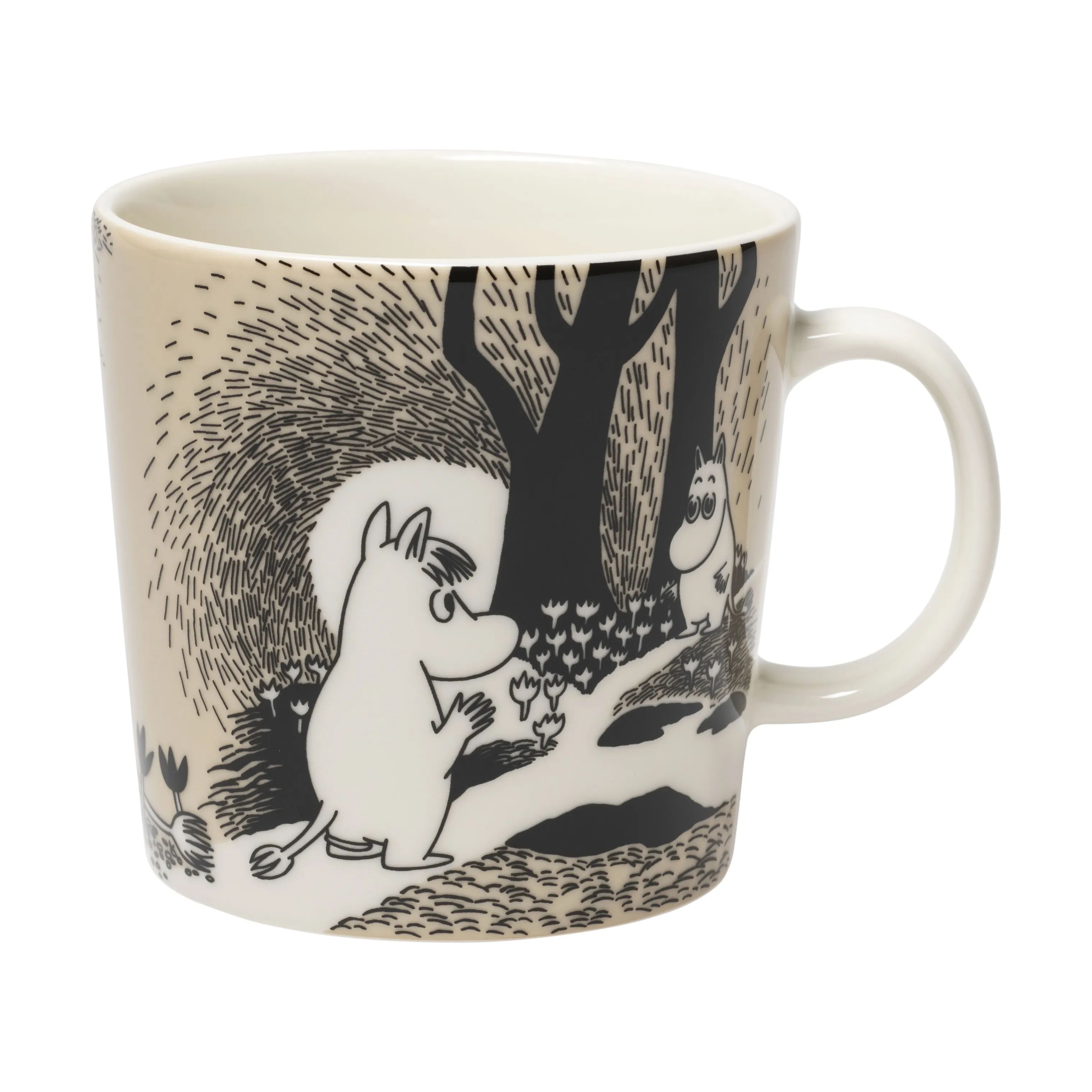Moomin Arabia Krus og kopper med hank Kærlighed beige Love Beige Krus i Beige, 1