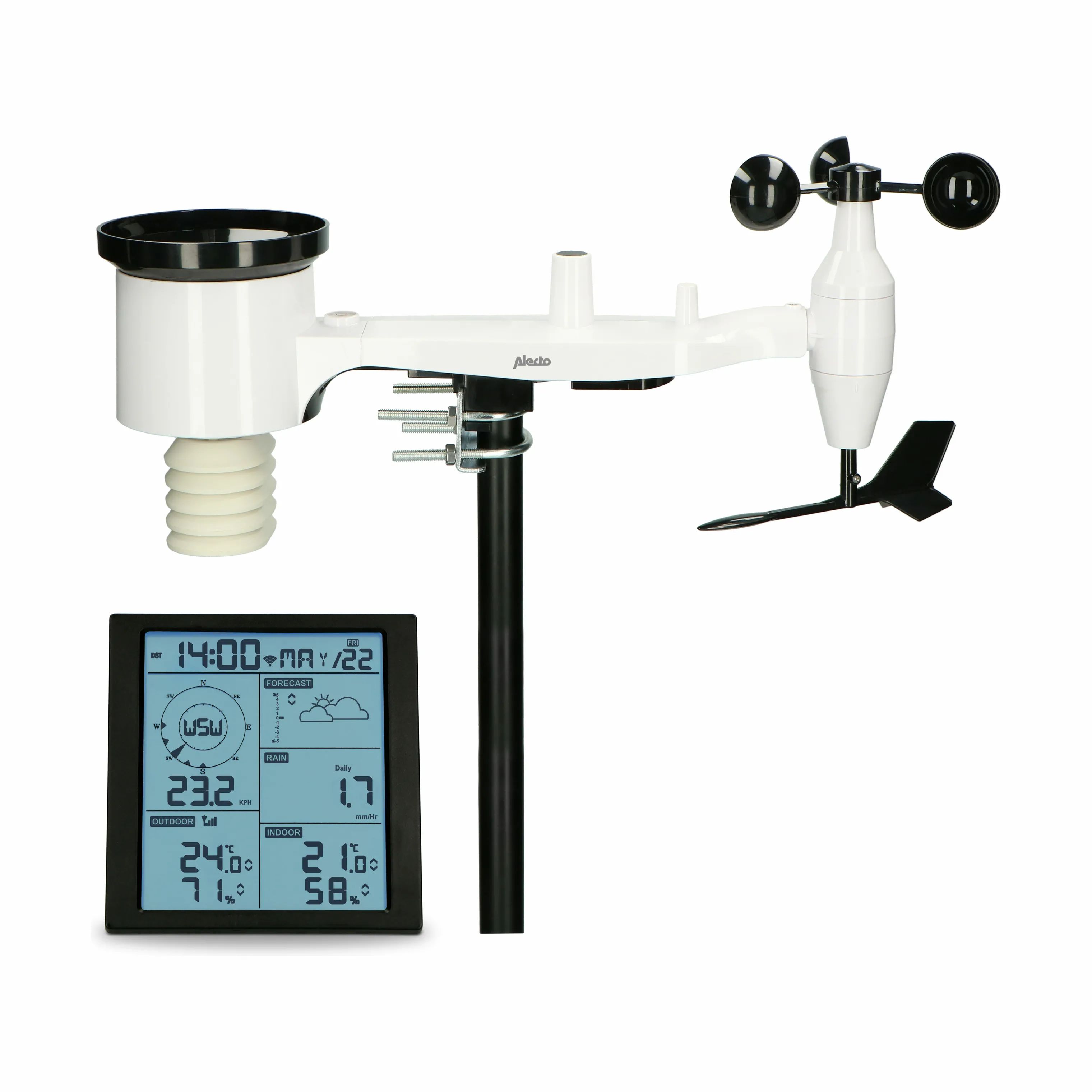 Alecto Home Vejrstationer Vejrstation WS-5200 i sort, 1