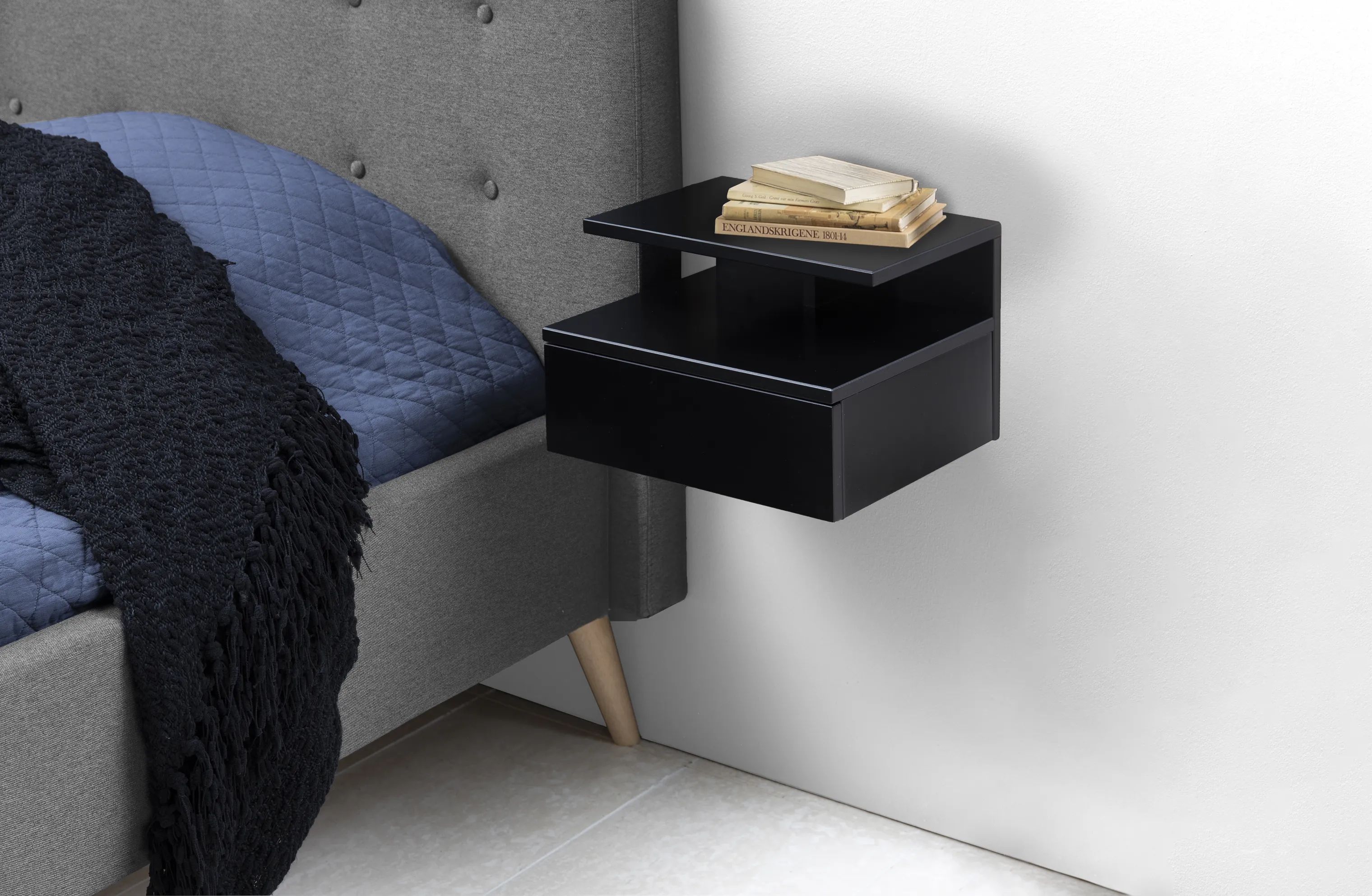 CASA Living Sengeborde Ashlan Natbord i sort, 3