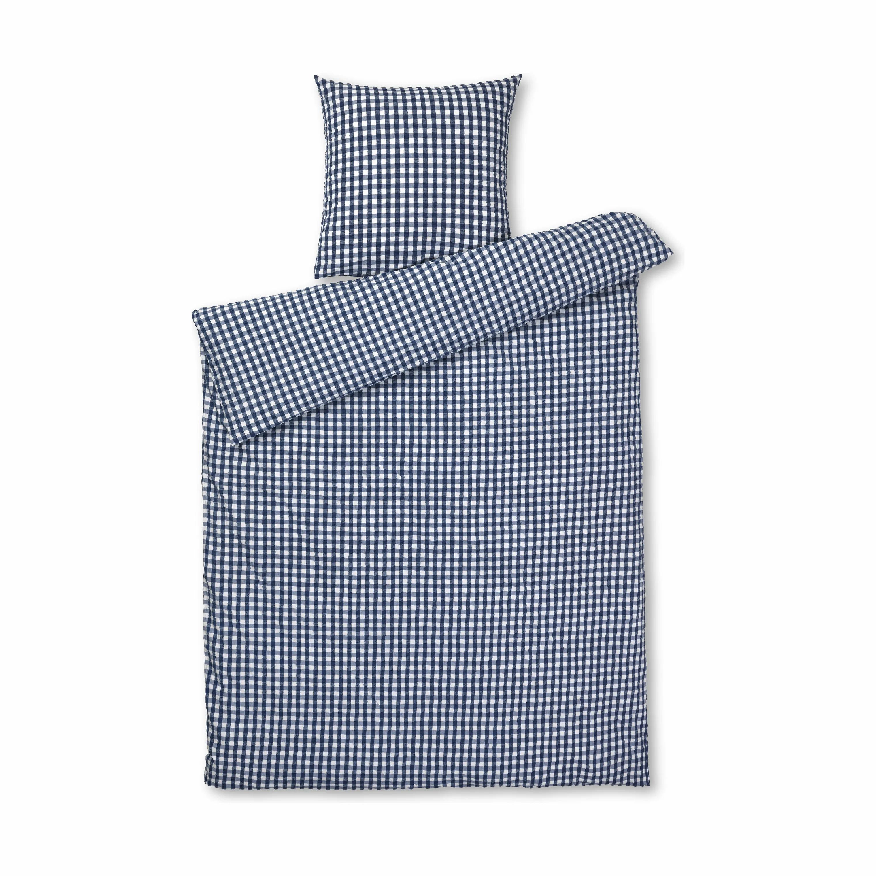 Juna Sengetøj Bæk&Bølge Sengetøj i Mørk blå/Hvid, B140 x L220 cm, 1