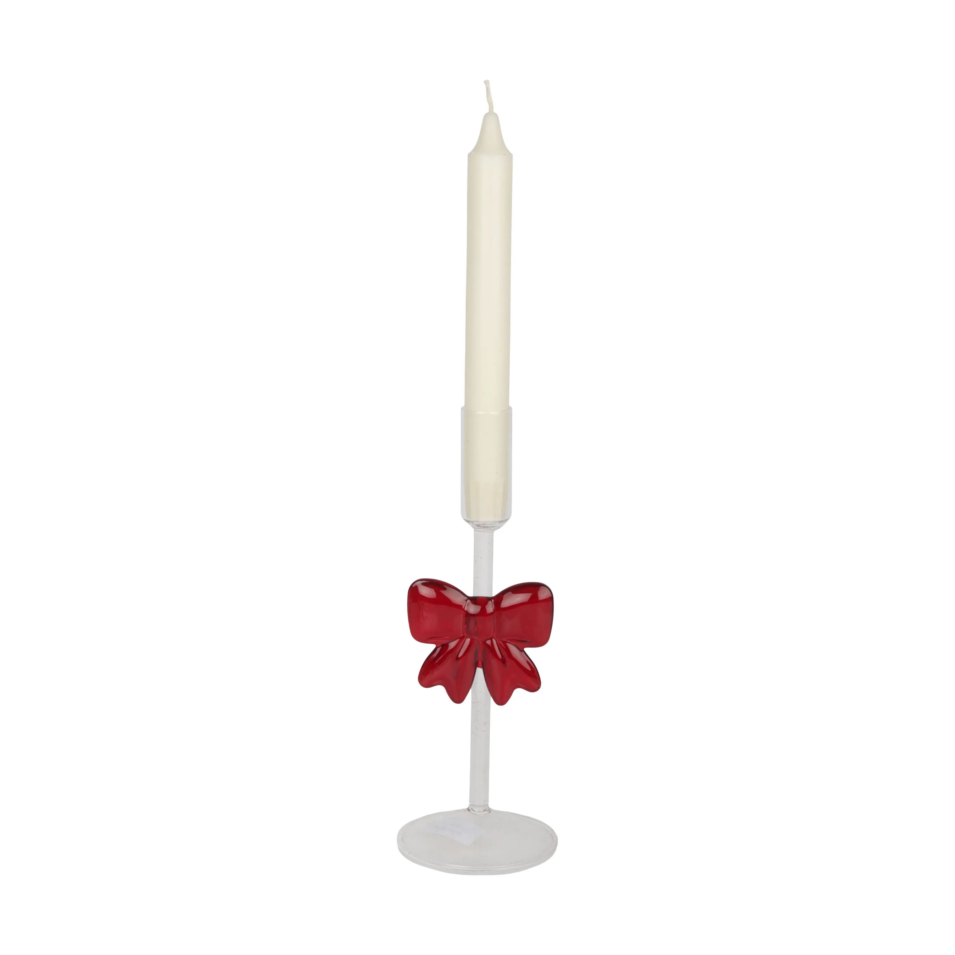 Casa Christmas Kronelysestage Lysestage i Klar /med rød, 23 cm, 3