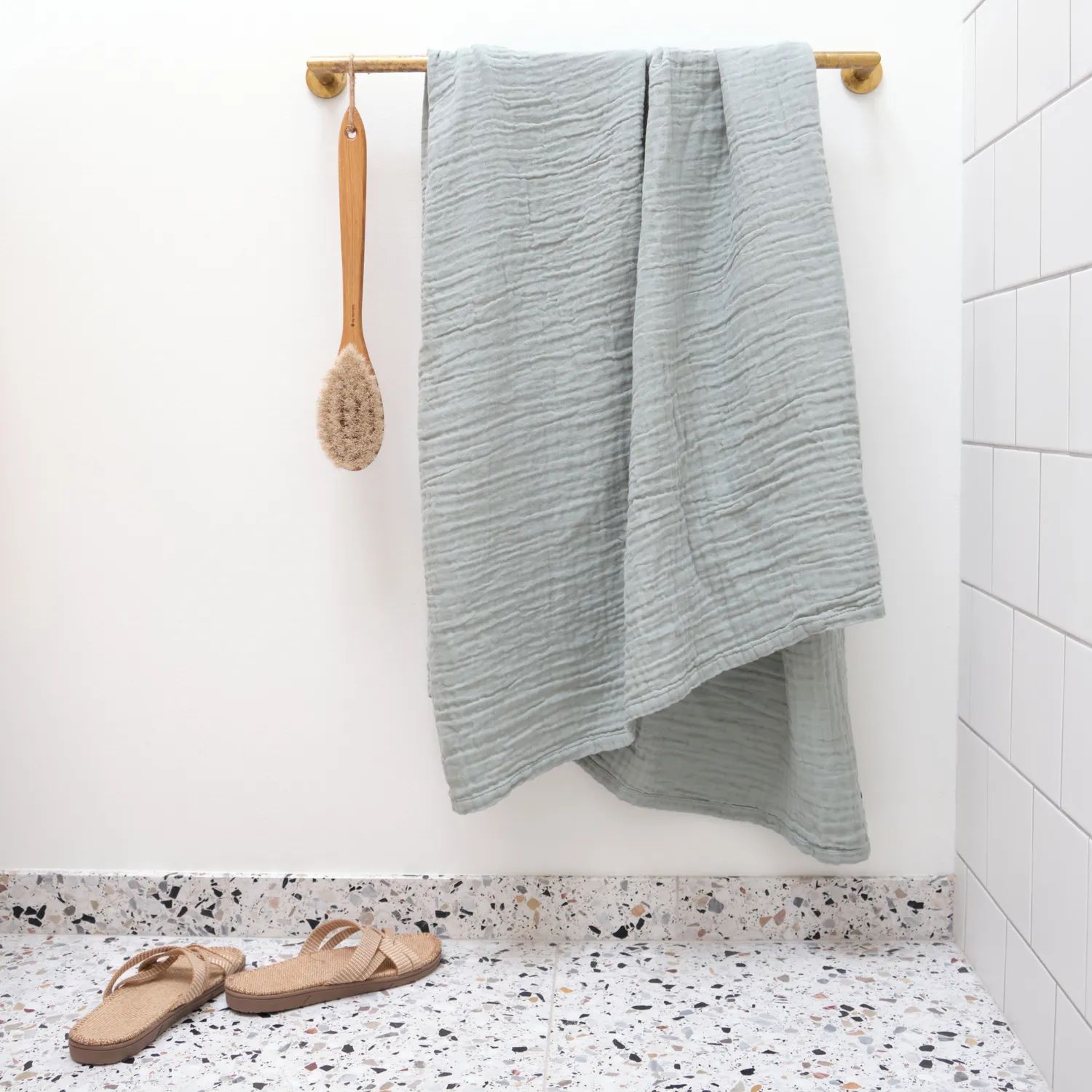 The Organic Company Håndklæder Fine Badelagen i Dusty Mint, 3