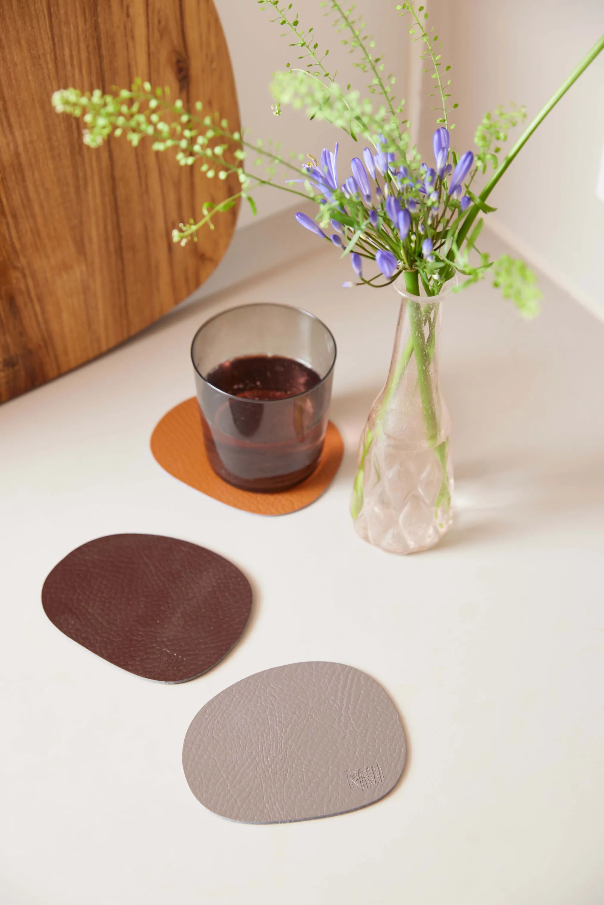RAW by Aida Glasbrikker og coasters Buffalo Coaster - 6 stk. i Cinnamon brown, 3