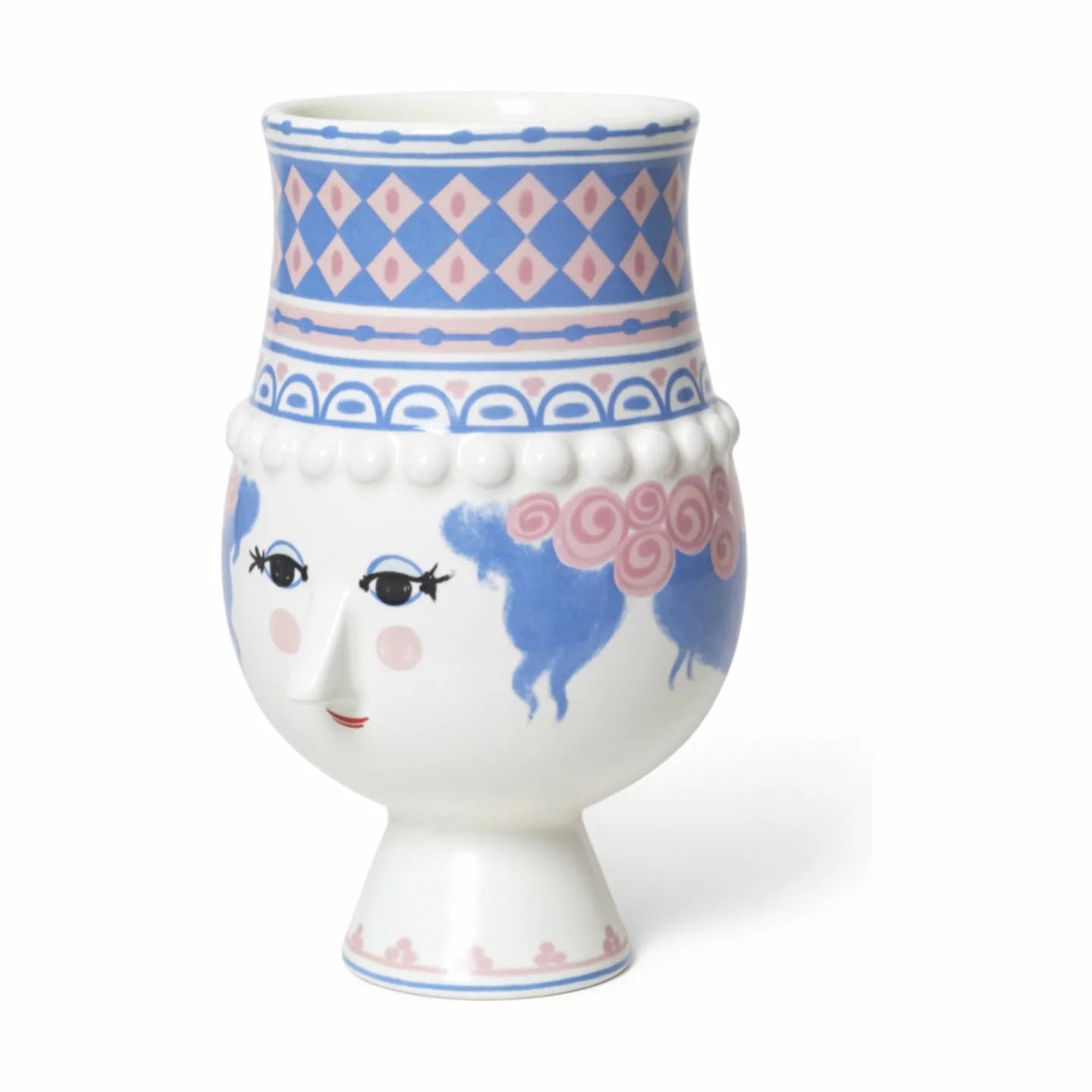 Bjørn Wiinblad Vaser Lady Vase i Blå, 16 cm, 4