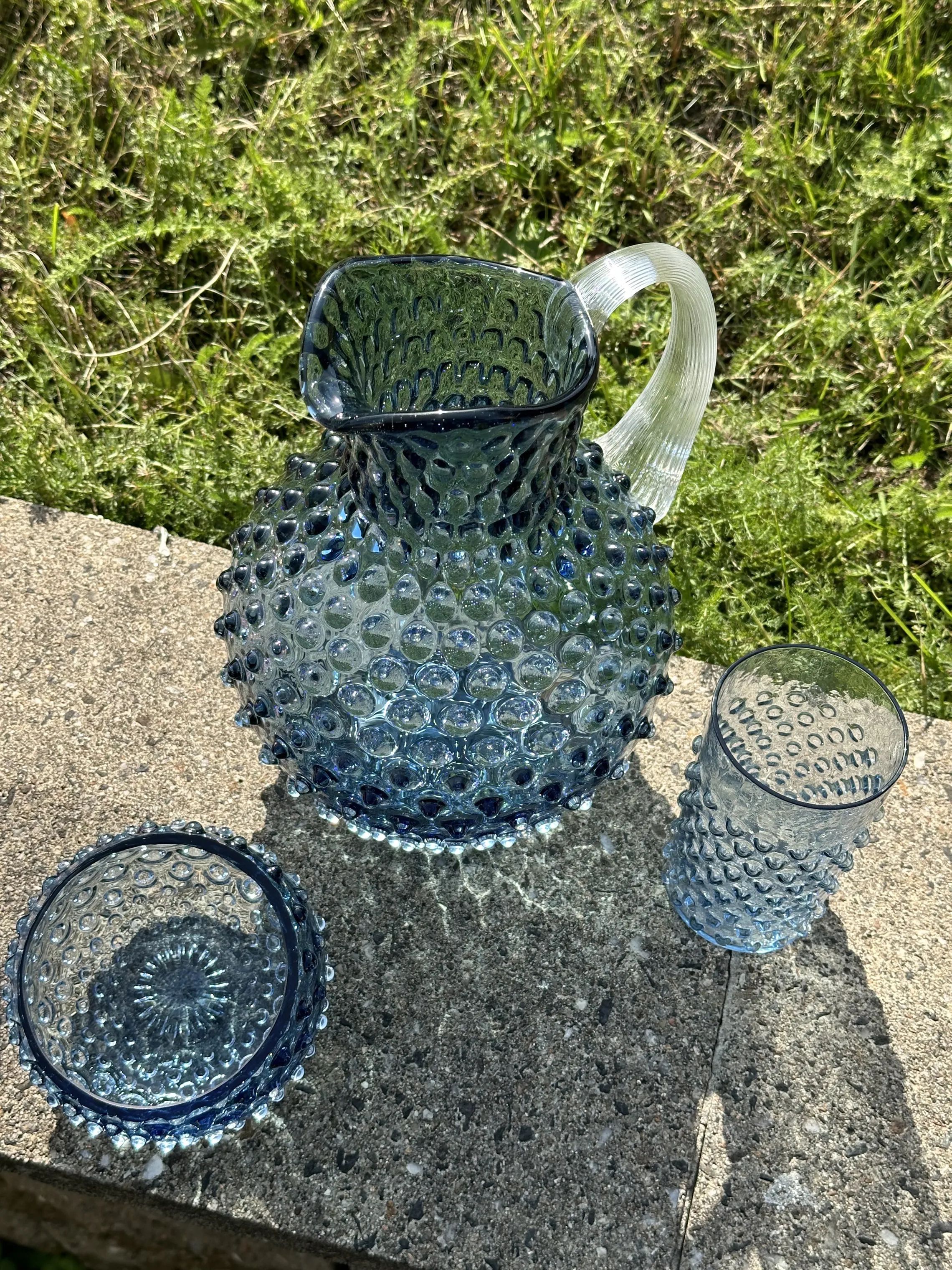 Anna von Lipa Vandglas Hobnail Vandglas i Blue smoke, 2