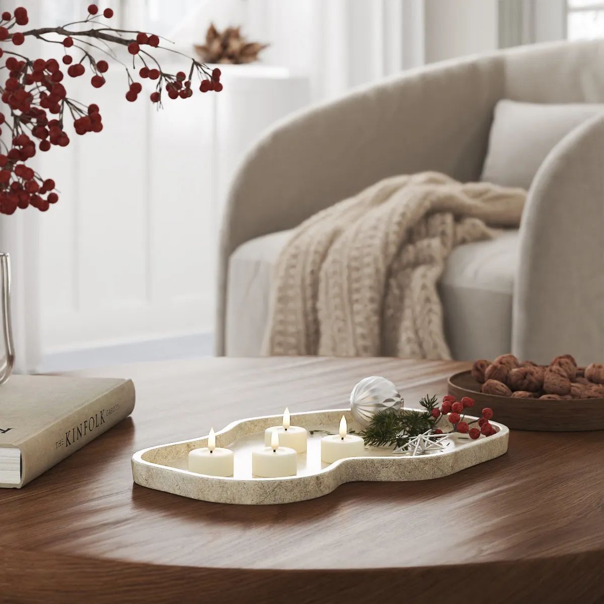 Deluxe Homeart LED-lys Fyrfadslys - 4 stk i Creme, 2