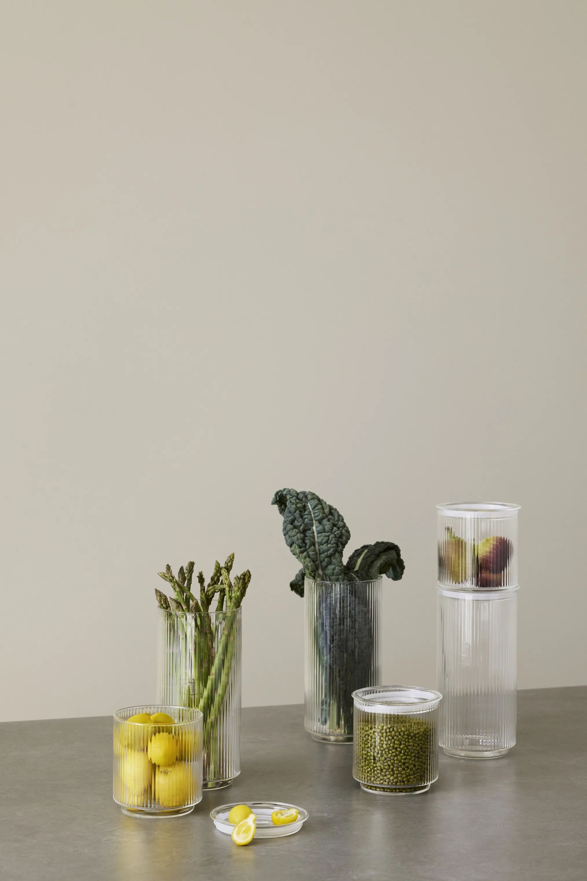 Stelton Krukker med låg Pilastro Opbevaringskrukke i 0.6 L, 2