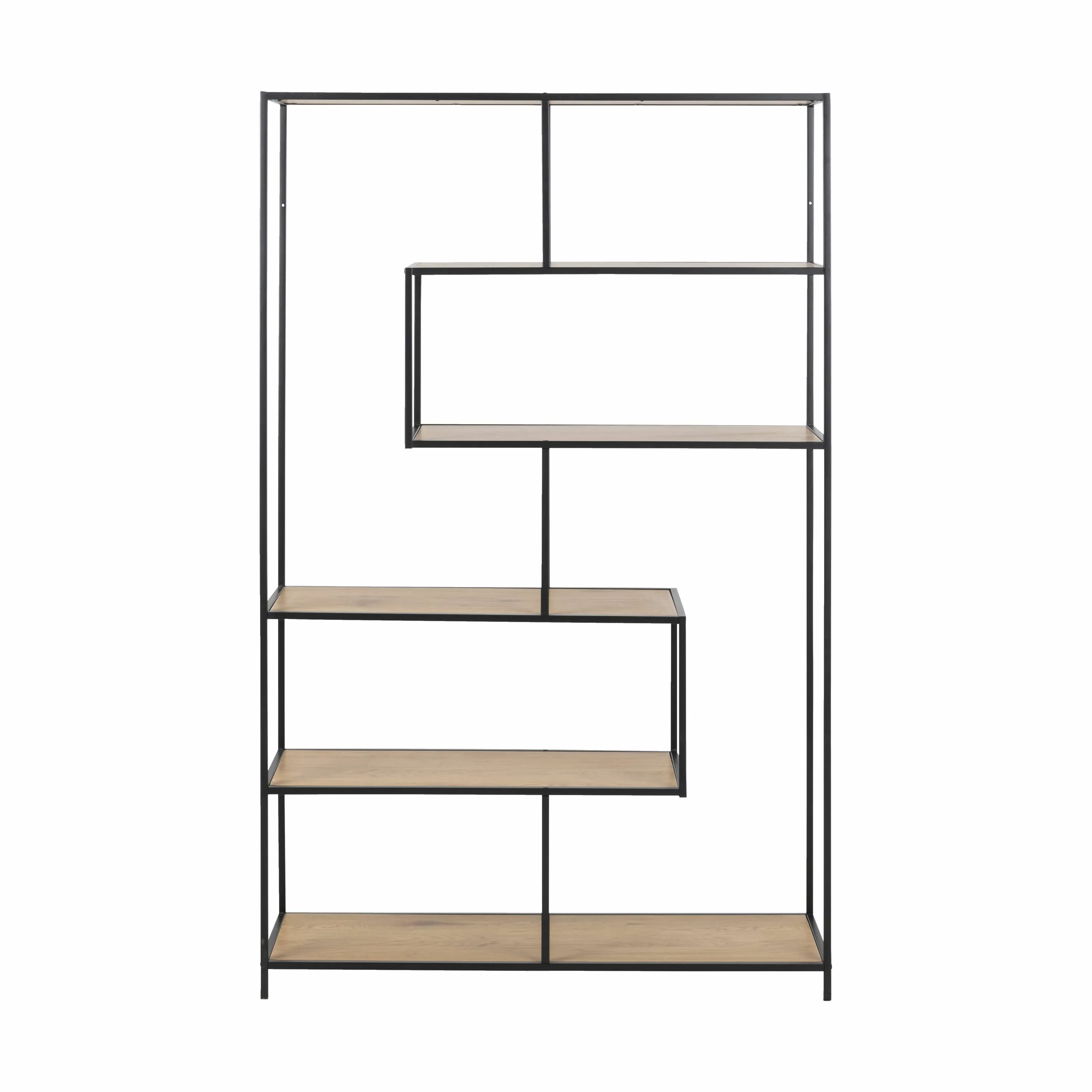 CASA Living Reoler og tilbehør Seaford Reol i Natur/sort, 114 cm, 1