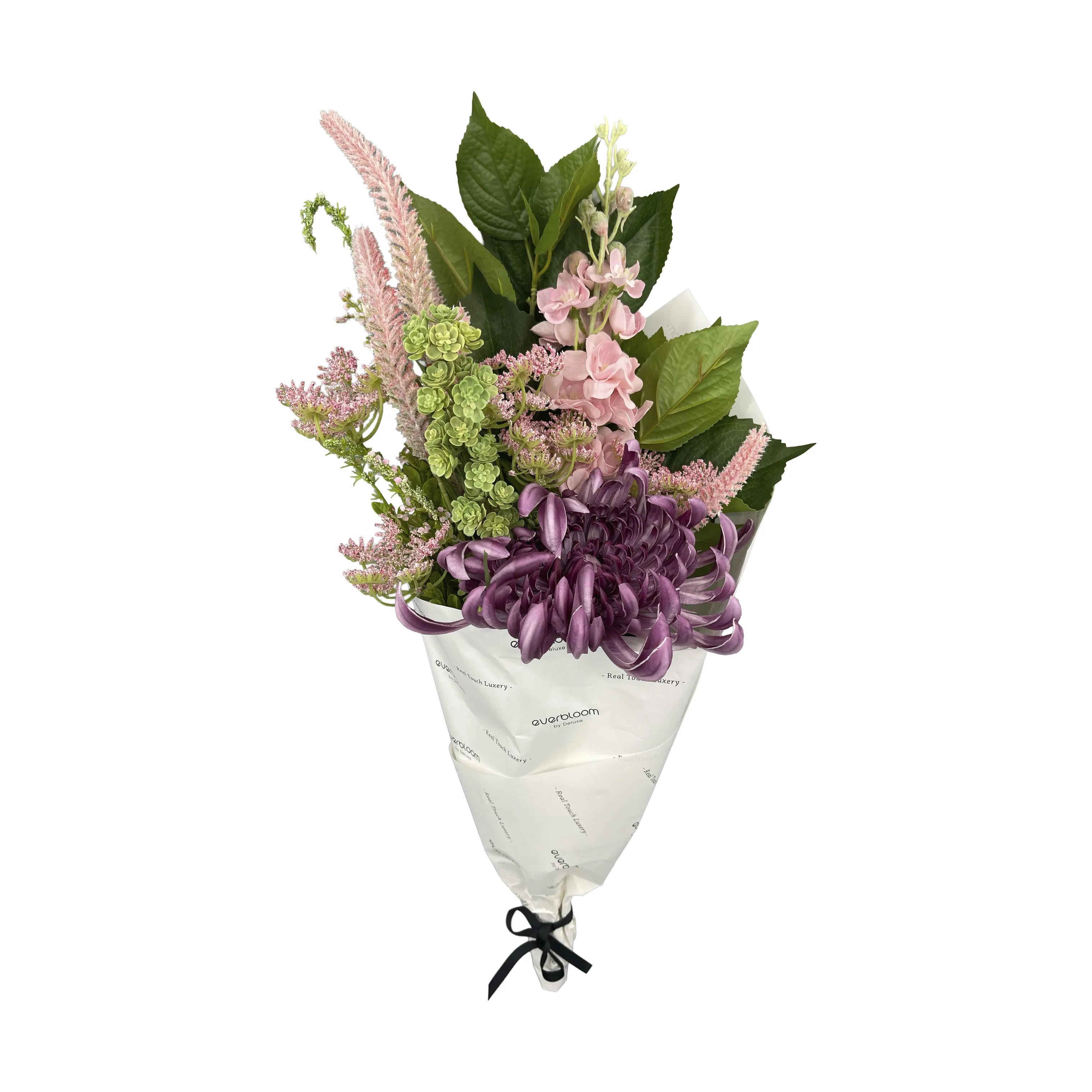 everbloom Kunstige blomster Kunstig Real Touch Blomsterbuket i Lyserød, 4