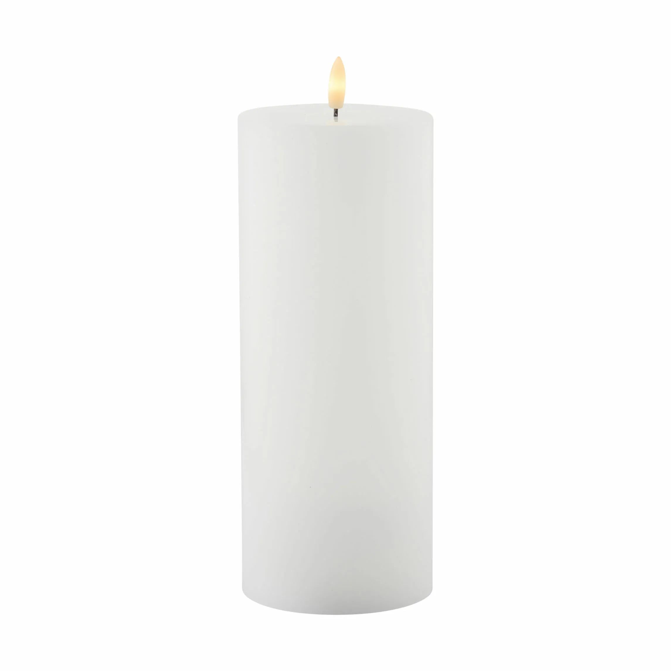 Sirius LED-lys Sille Genopladelig LED Bloklys i Hvid, H25 x Ø10 cm, 1