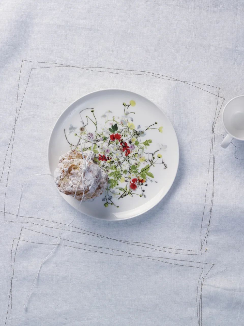 Rosenthal Kagetallerkener Brillance Fleurs Sauvages Kagetallerken i Hvid / Multifarvet, 2