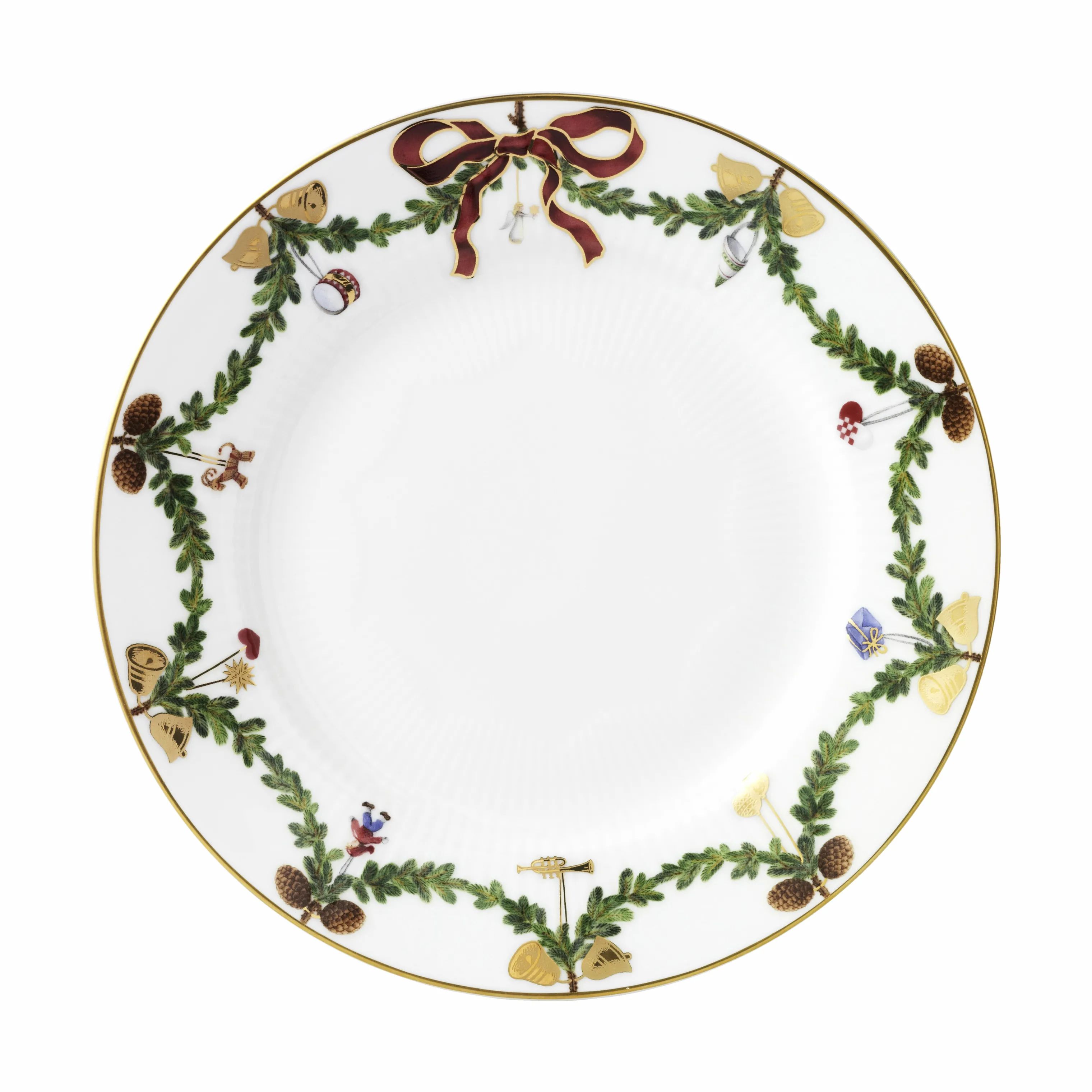 Royal Copenhagen Frokosttallerkener Stjerne Riflet Jul Tallerken i 19 cm, 1