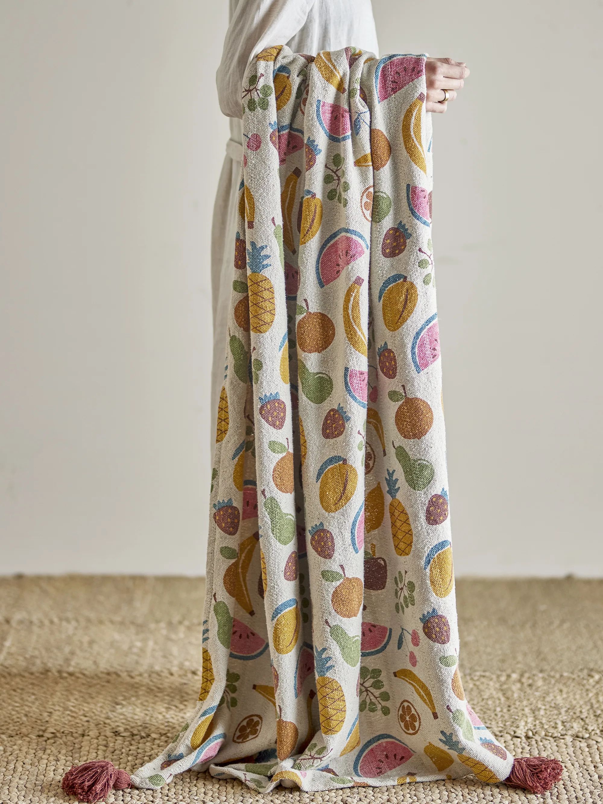 Bloomingville Mini Plaider Fruitta Plaid i Gul, 3