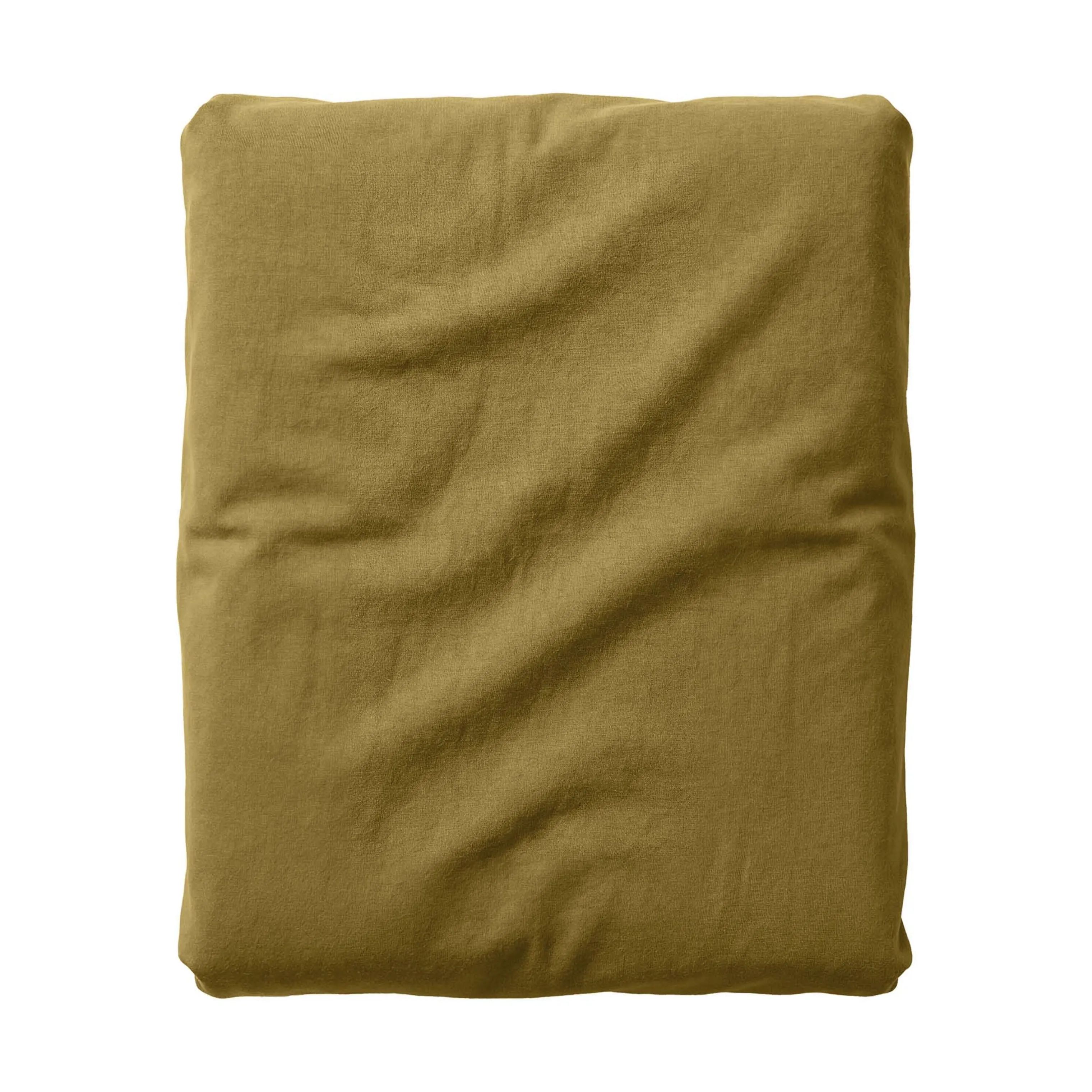 Essenza Lagner Fine Organic Jersey Boxlagen i Olive, B200 x L220 cm, 1
