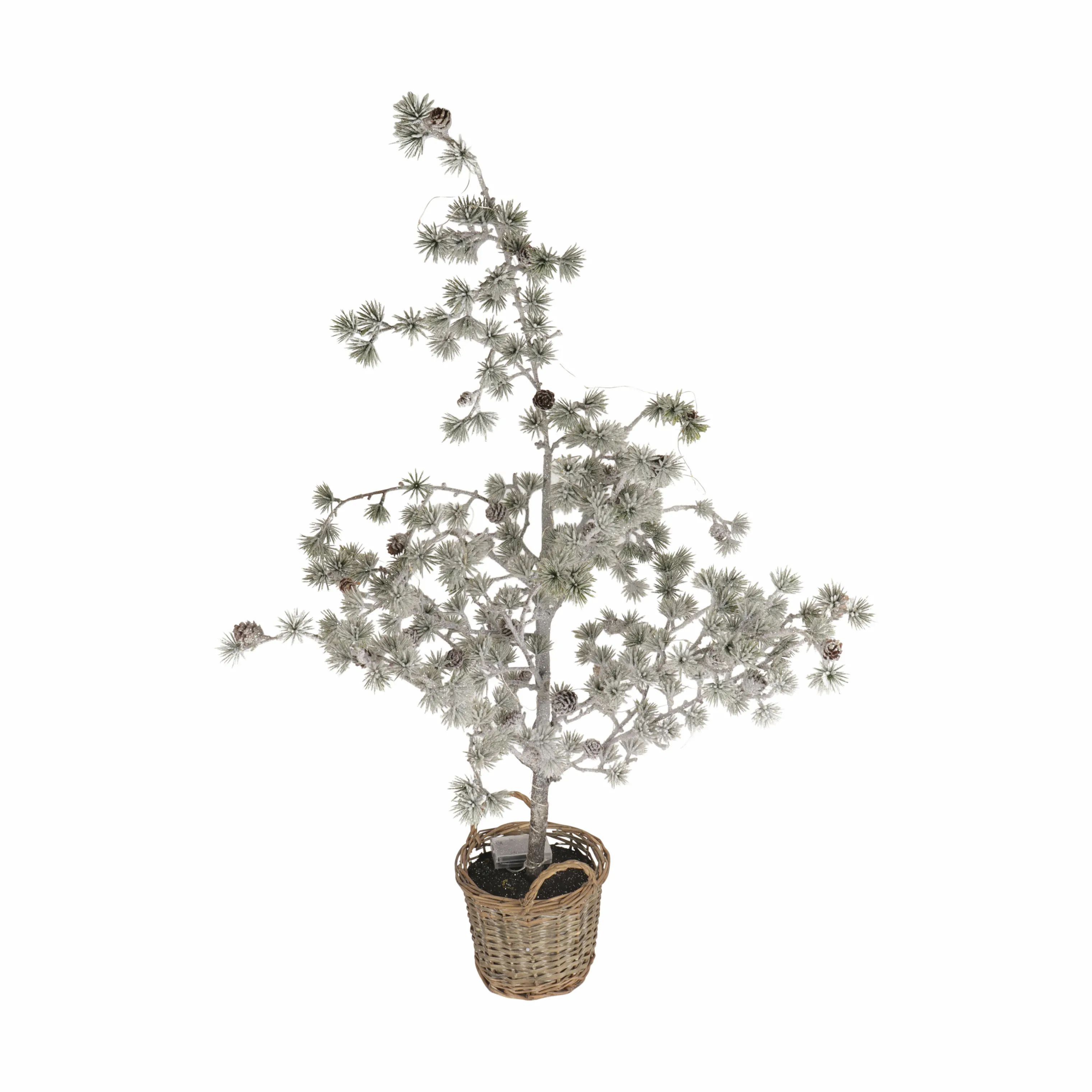 Casa Christmas Juletræer Cedertræ m. LED i Grøn/brun, 1