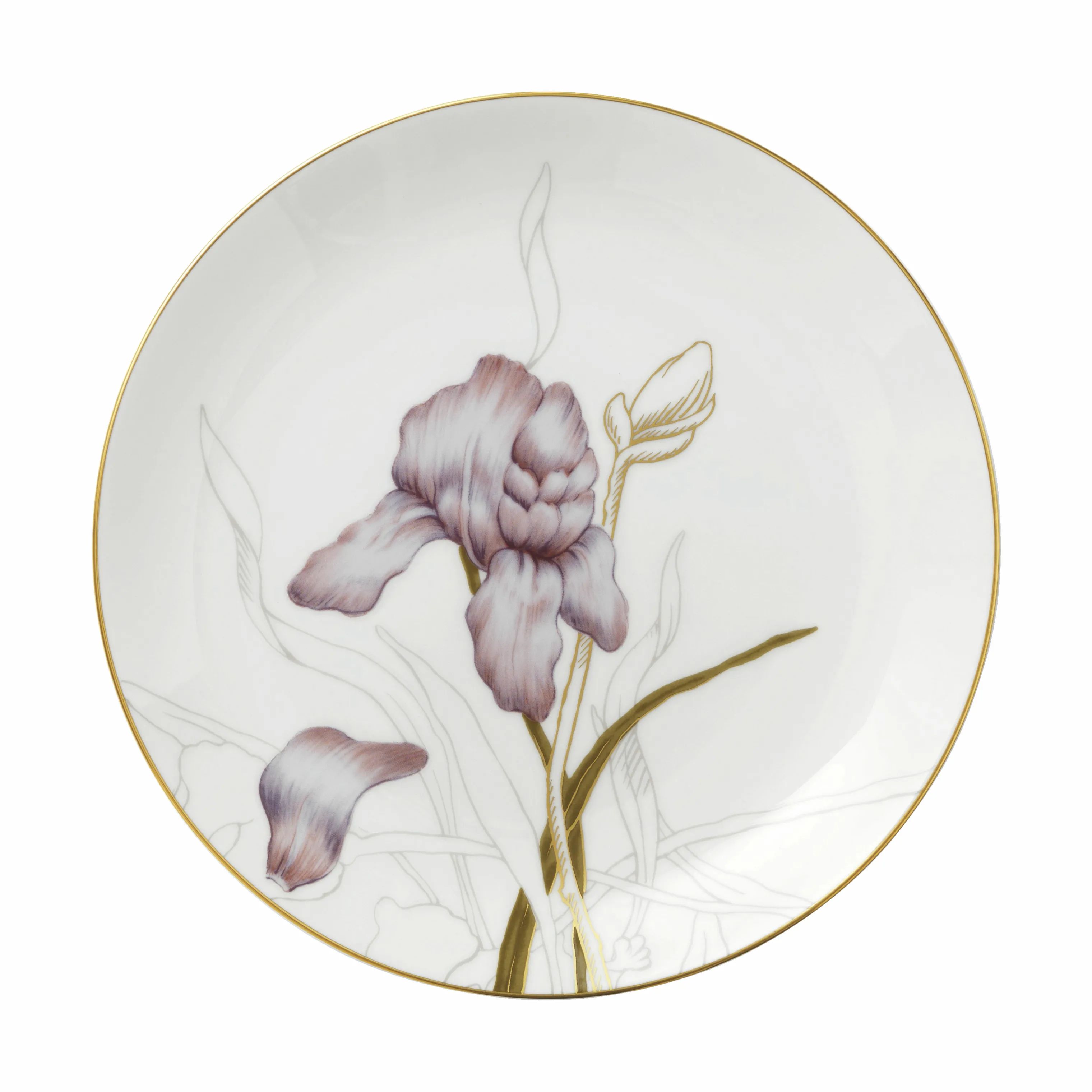 Royal Copenhagen Frokosttallerkener Flora Tallerken - Iris i Iris, 22 cm, 3