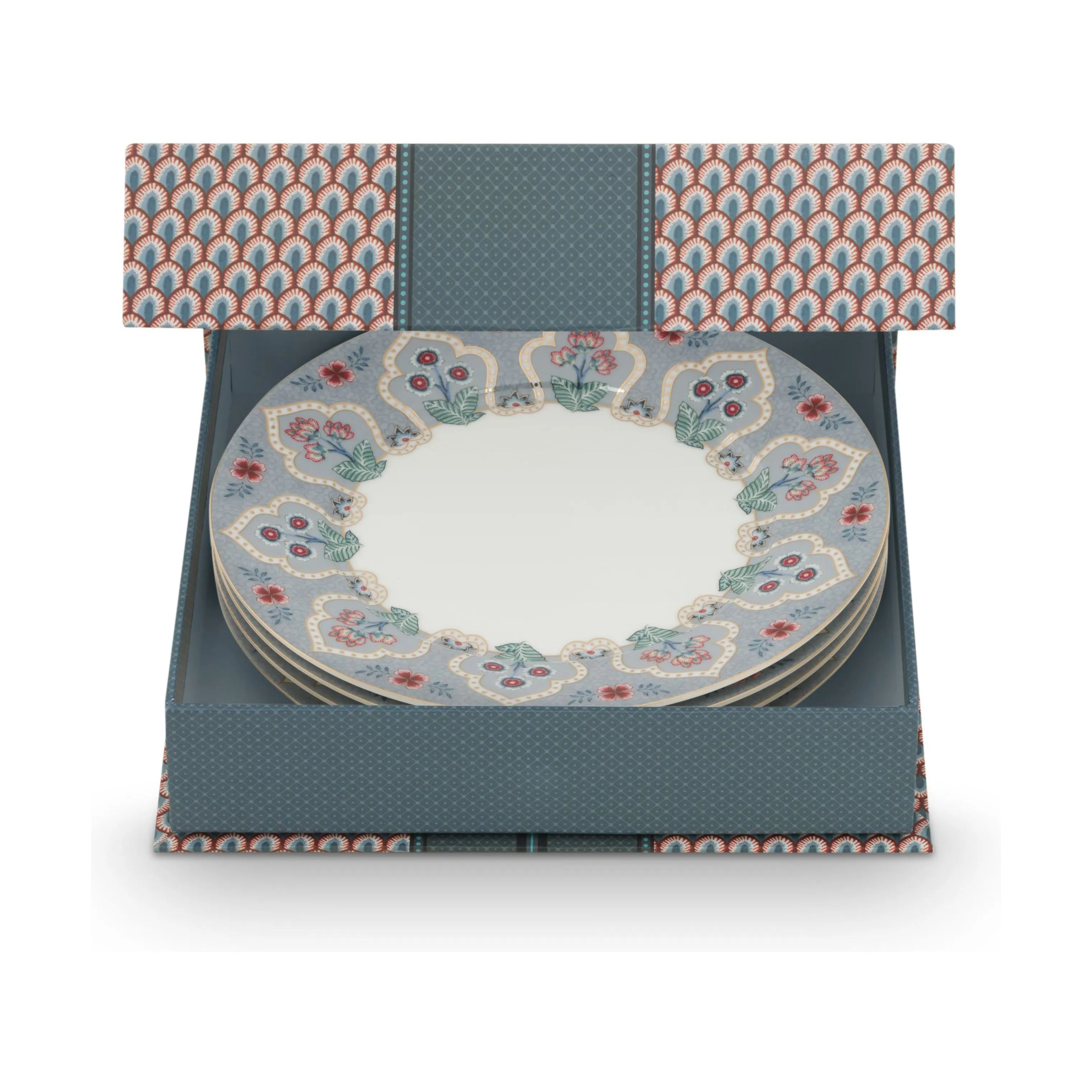 PIP Studio Frokosttallerkener Flower Festival Frokosttallerken - 4 stk. i Blue, 1