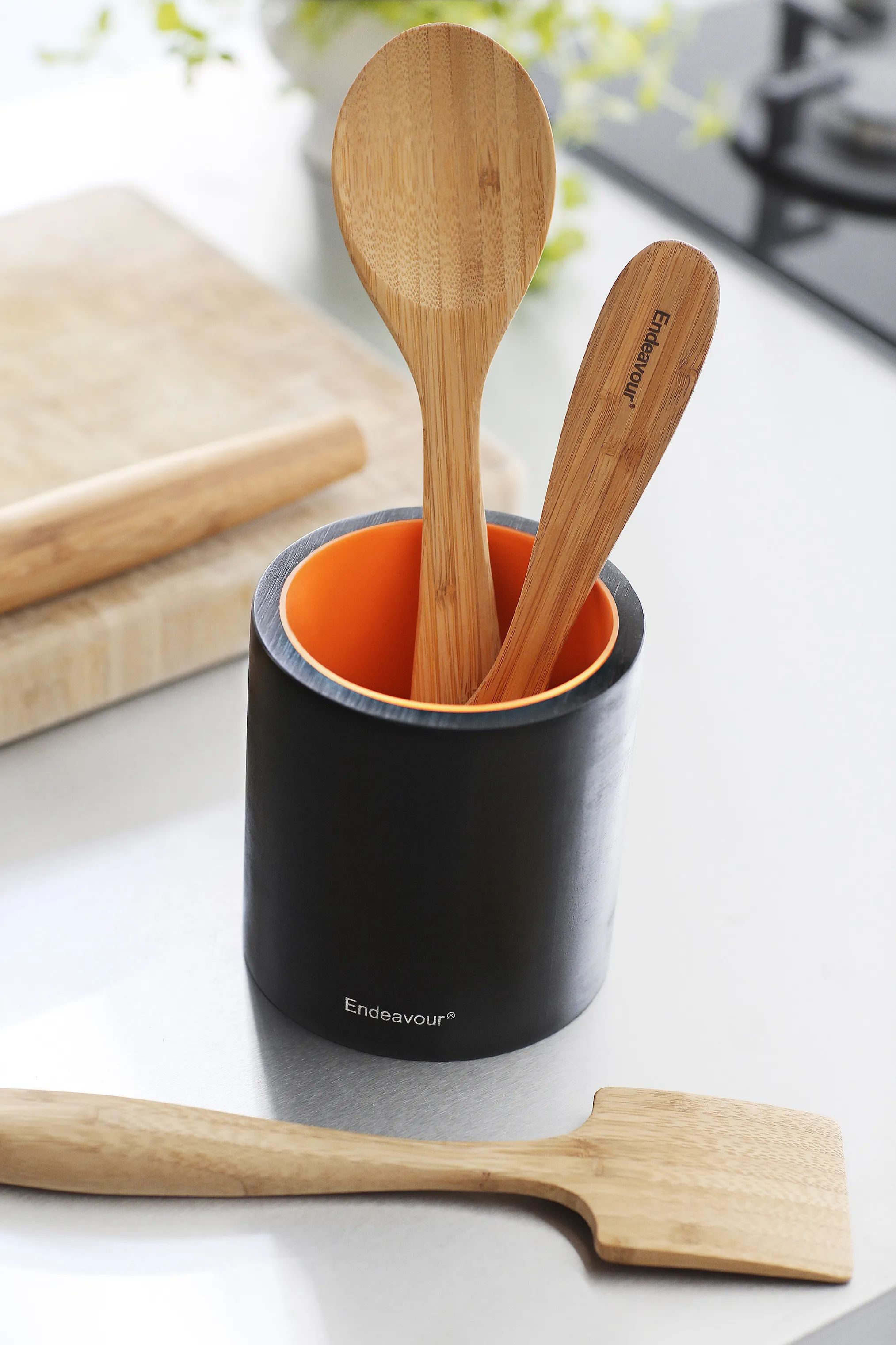 Endeavour Krukker til køkkenredskaber Redskabsholder i orange;sort, 2