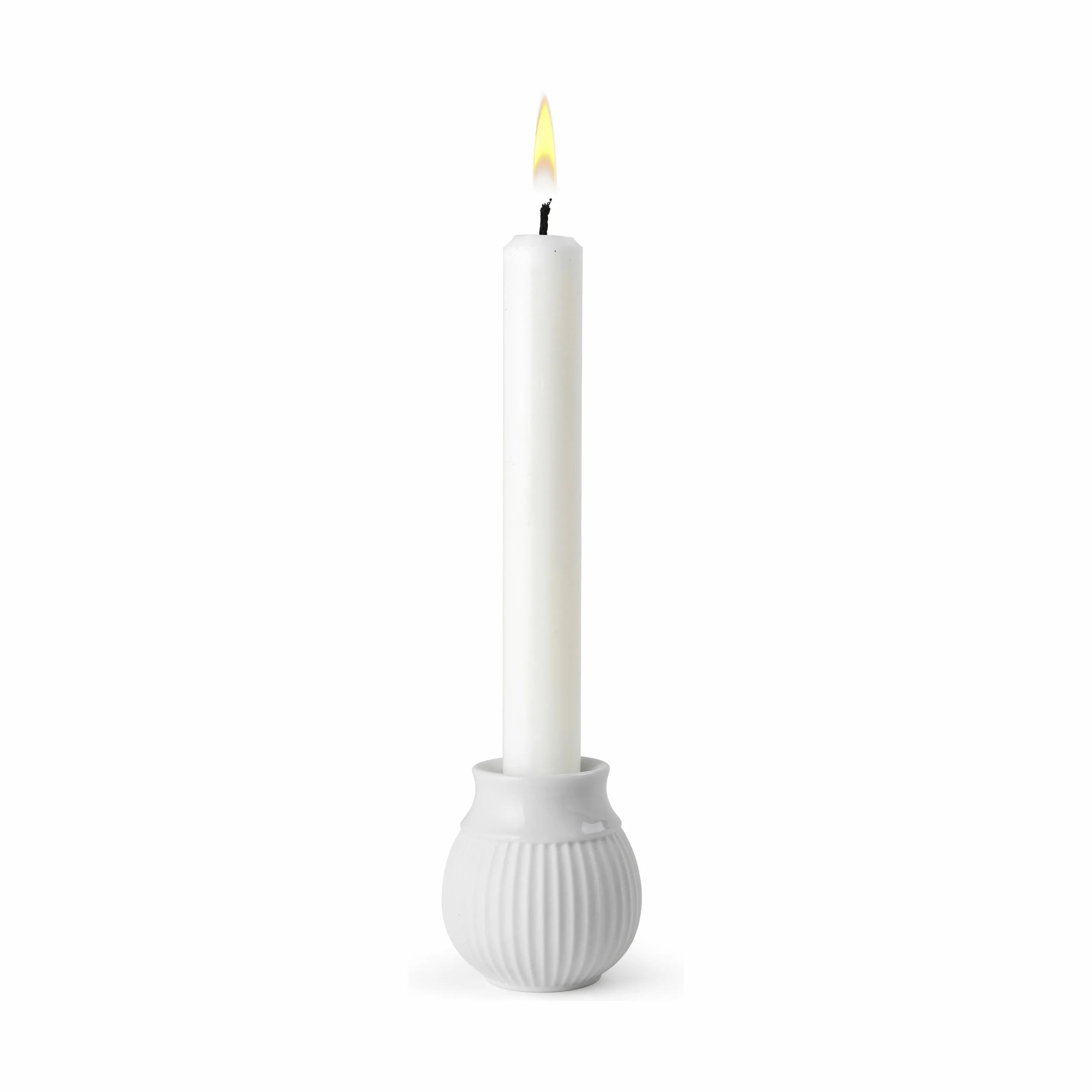Lyngby Porcelæn Kronelysestage Curve Kronelysestage i Hvid, 7 cm, 3