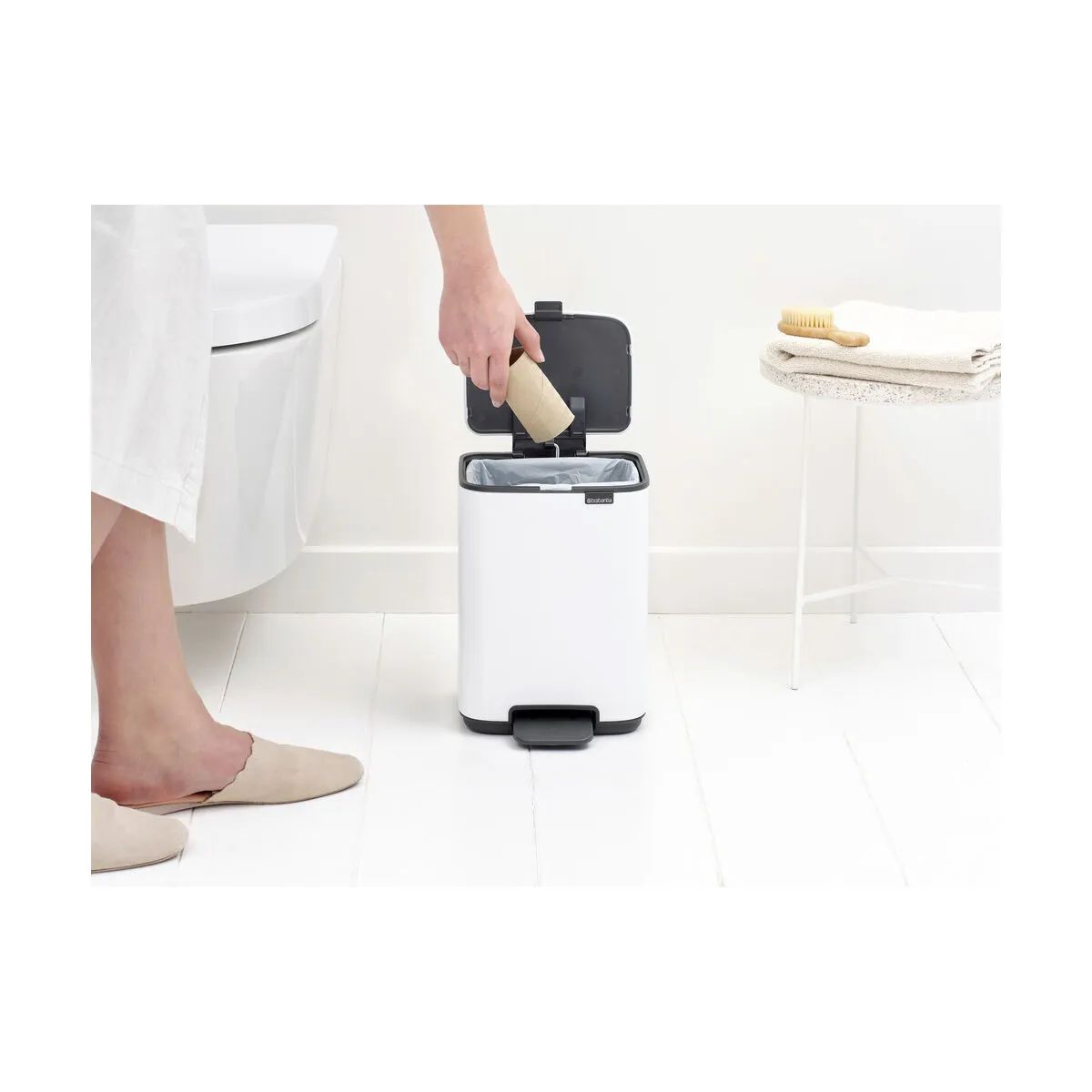 Brabantia Pedalspande Bo Pedalspand i Hvid, 4 L, 4