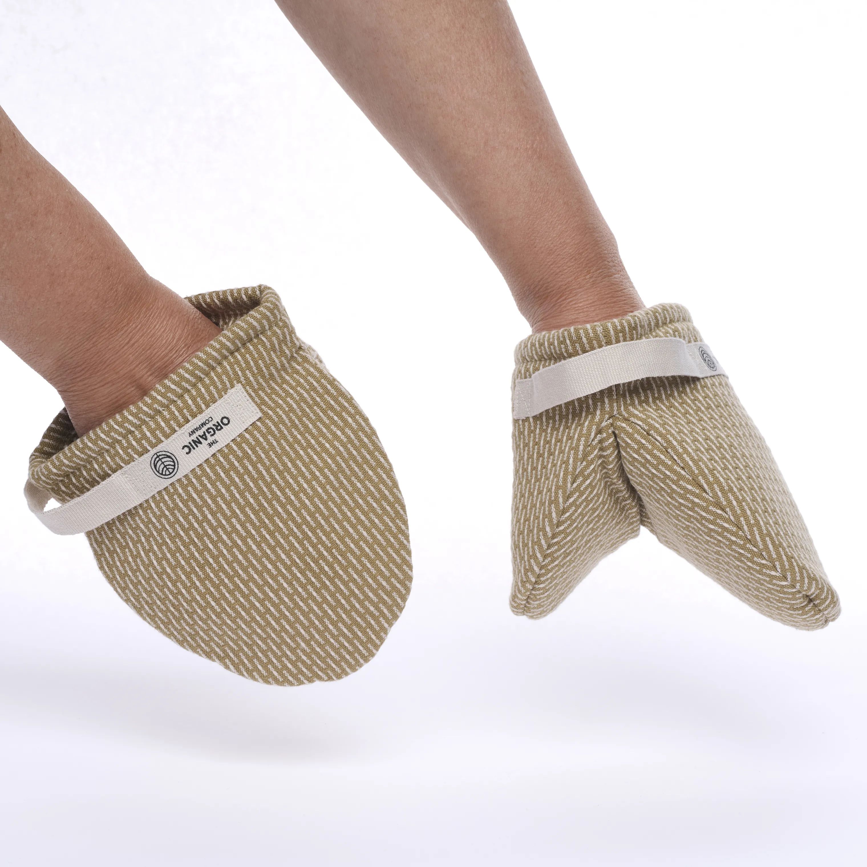 The Organic Company Grydelapper Ovnhandske - 2 stk. i 216 Khaki stone, 3
