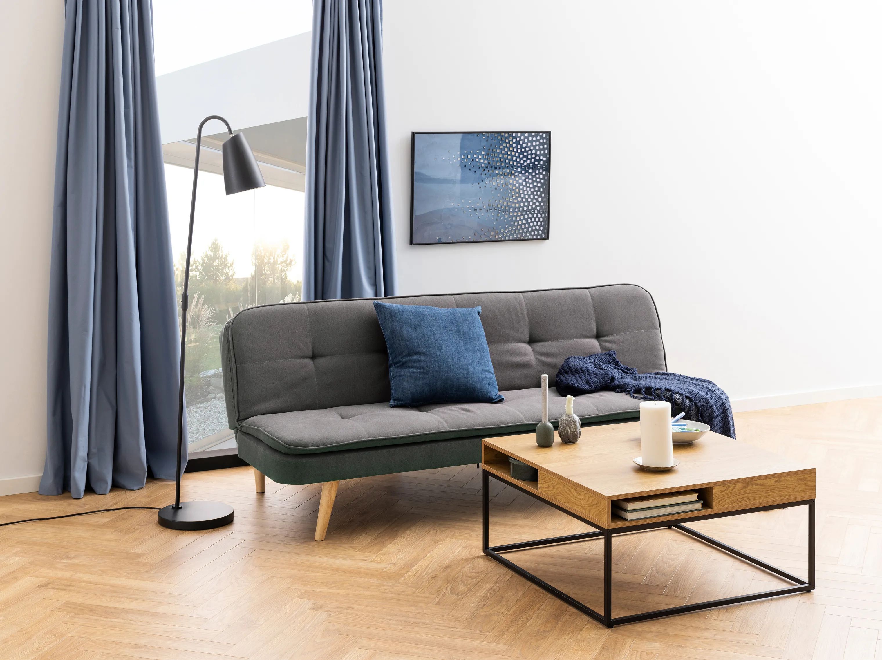 CASA Living Sofaborde Willford Sofabord i vild eg/sort, 80 cm, 2