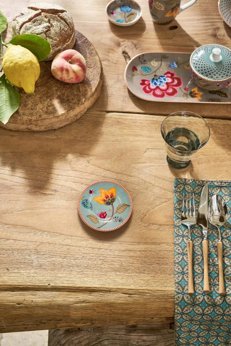 PIP Studio Serveringsfade Blooming Tales Petit four fad i Blue, 2