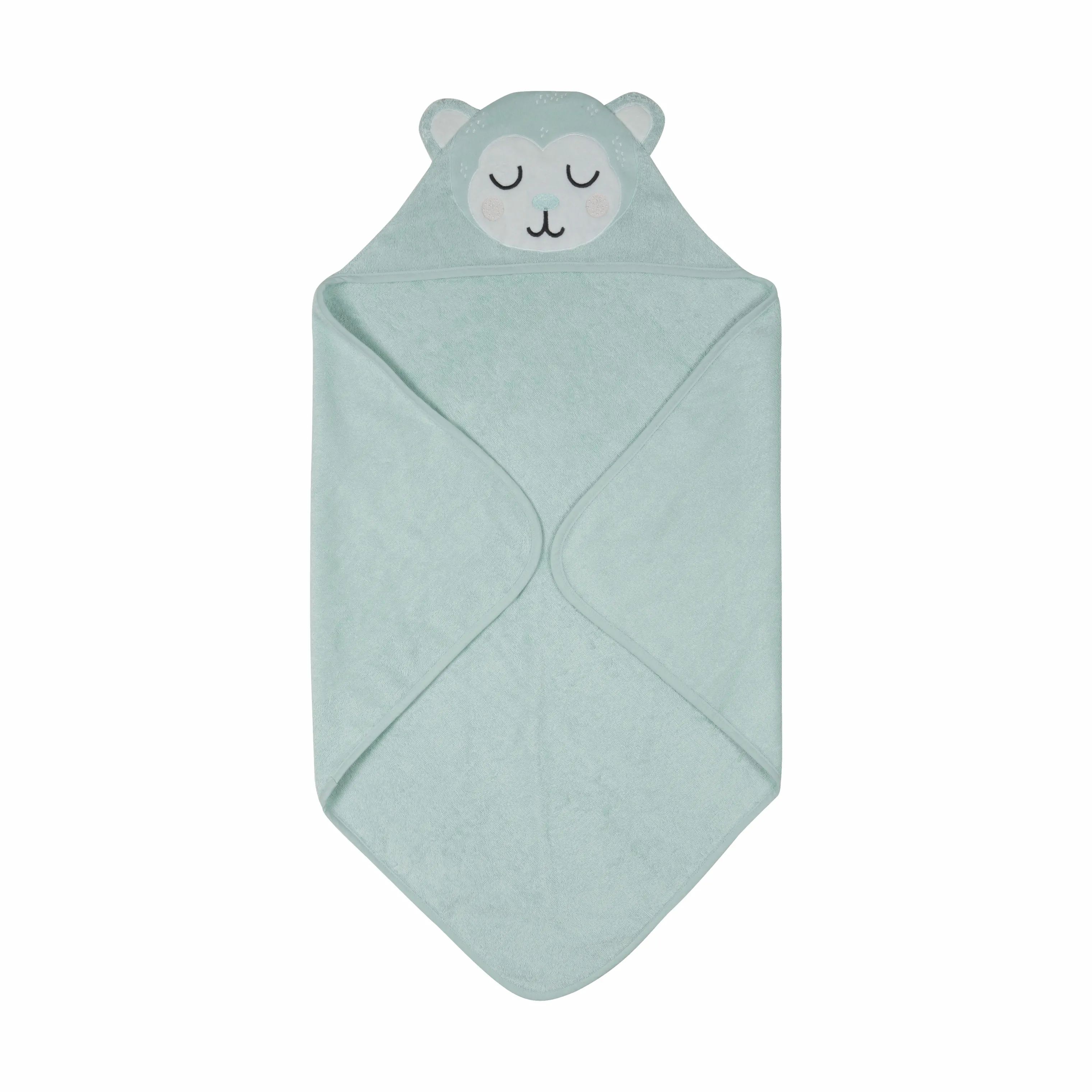 Södahl Håndklæder Magic Forest Håndklæde - Monty Monkey i Green, B80 x L80 cm, 1