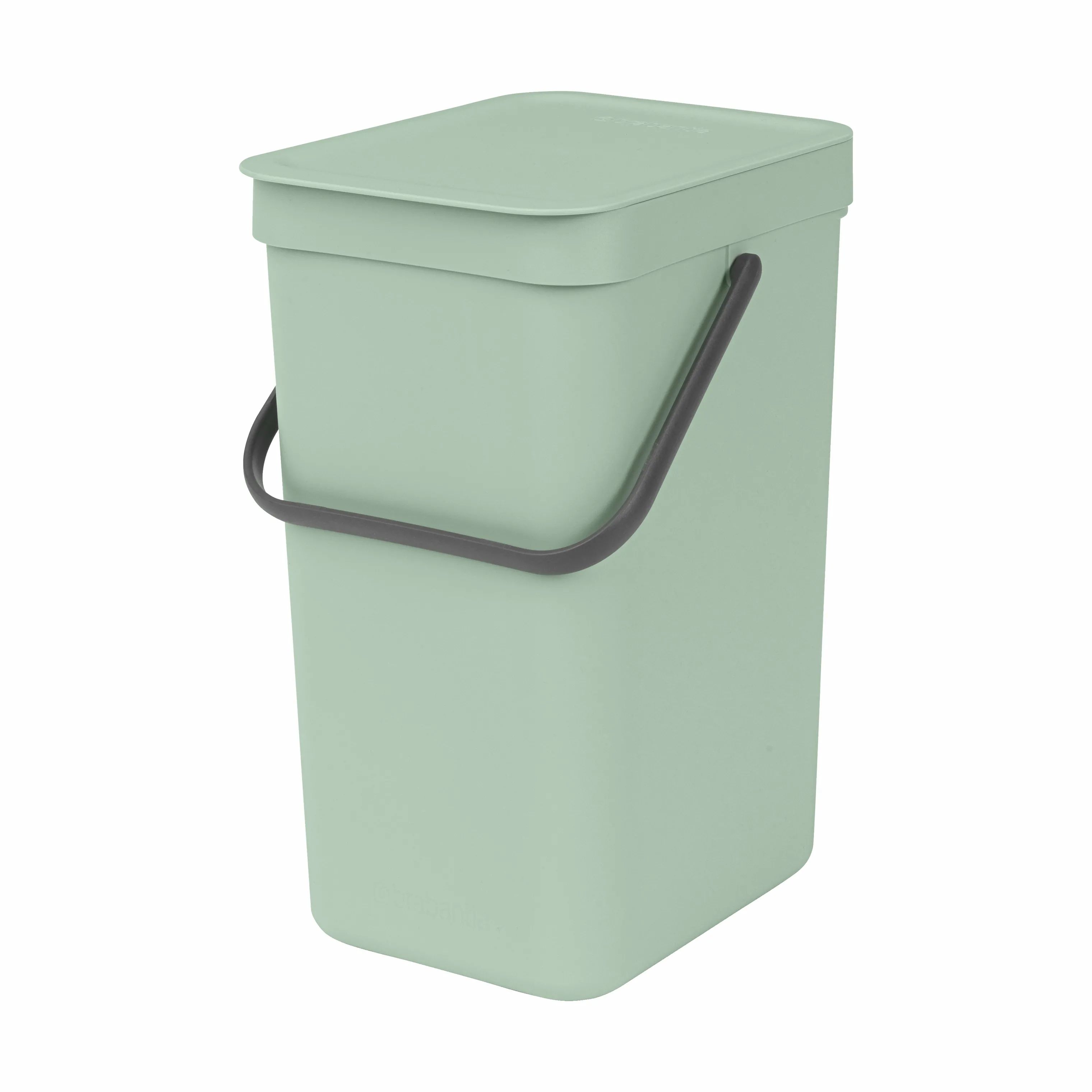 Brabantia Spande uden pedal Sort & Go Affaldsspand i Jade Green, 12 L, 1