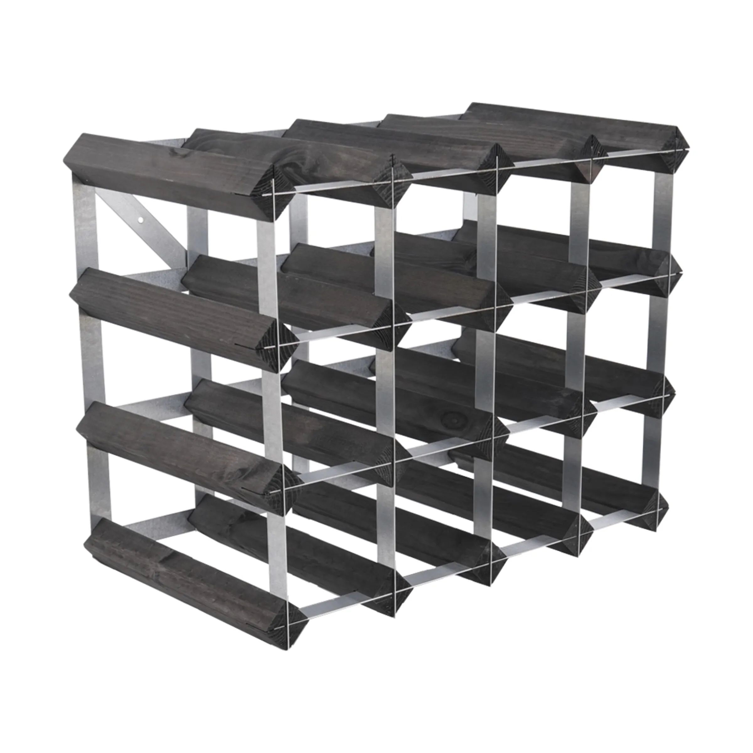 Traditional Wine Racks Vinreoler Vinreol i Sort Asketræ, 1